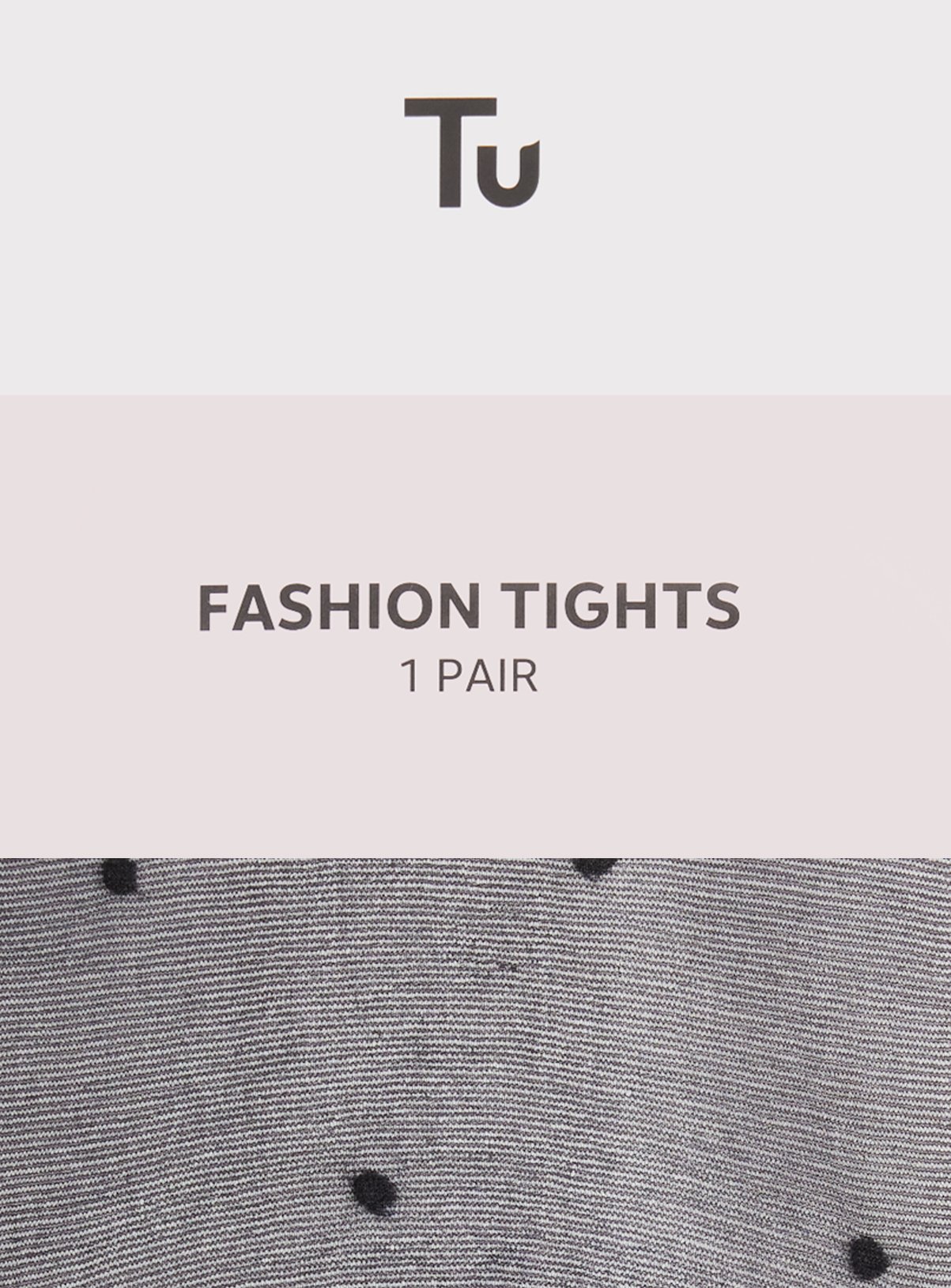 Black Spotty Opaque Tights XL