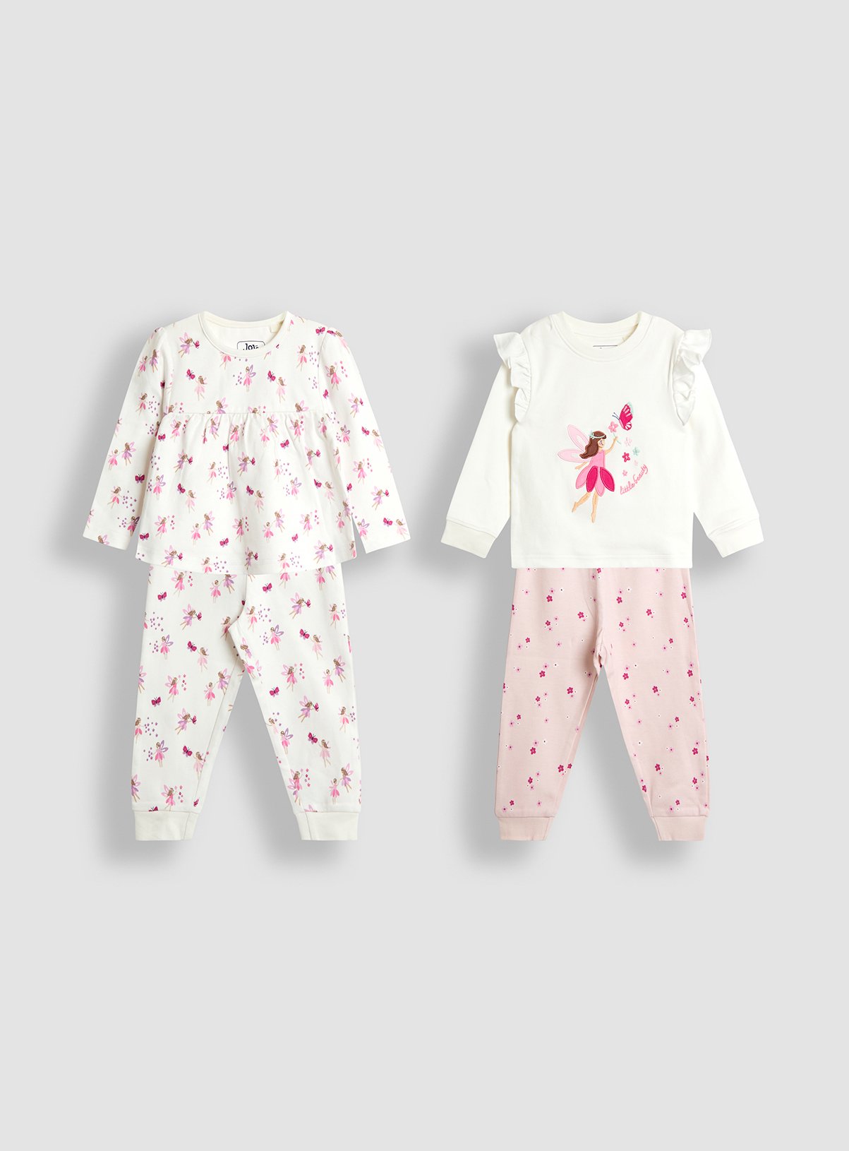 JOJO MAMAN BÉBÉ 2 Pack Fairy Print Jersey Pyjamas 