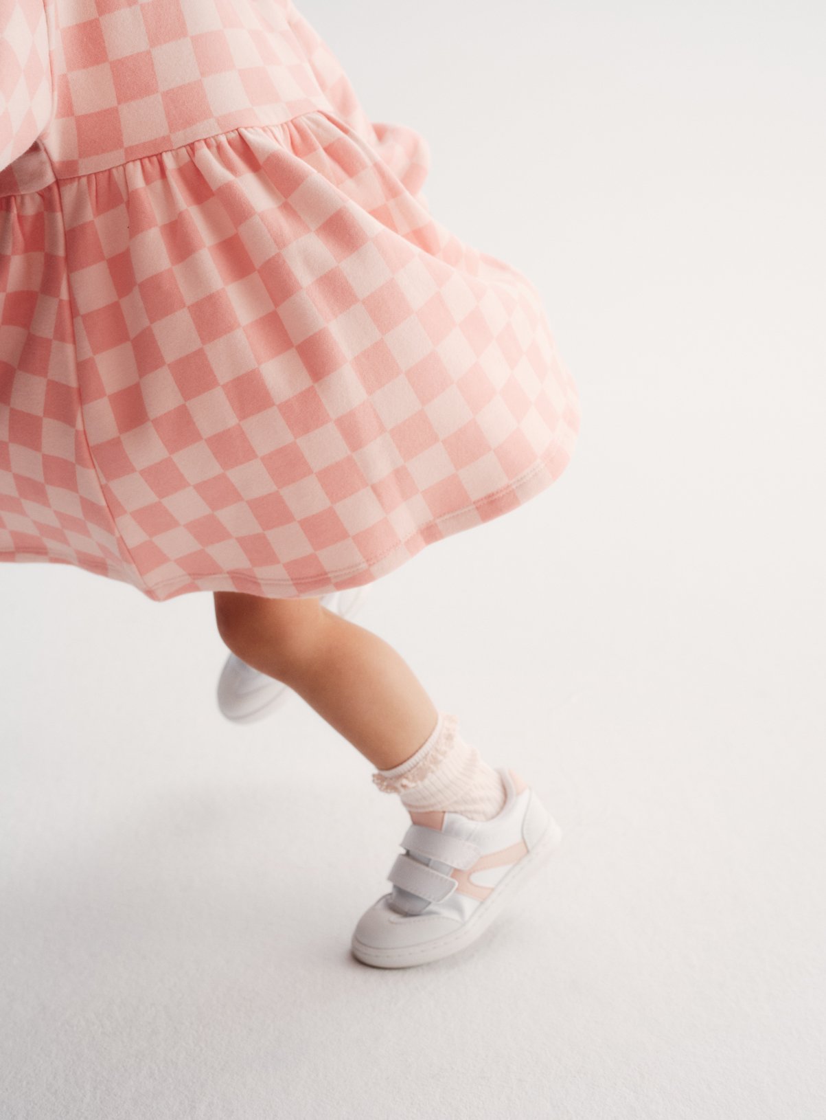 White Double Strap Trainers 