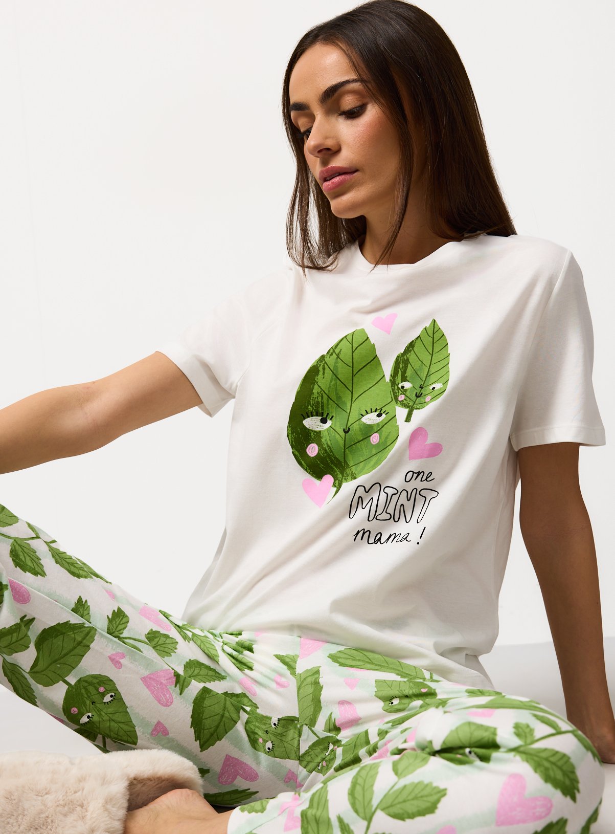 Mini Me Mothers' Day Mint Print Pyjama Set 