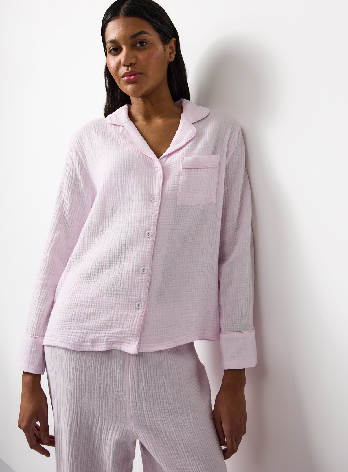 Pink Double Cloth Traditional Pyjamas