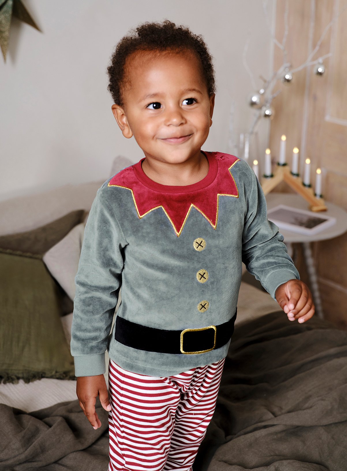 JOJO MAMAN BÉBÉ Christmas Elf Jersey Pyjamas 