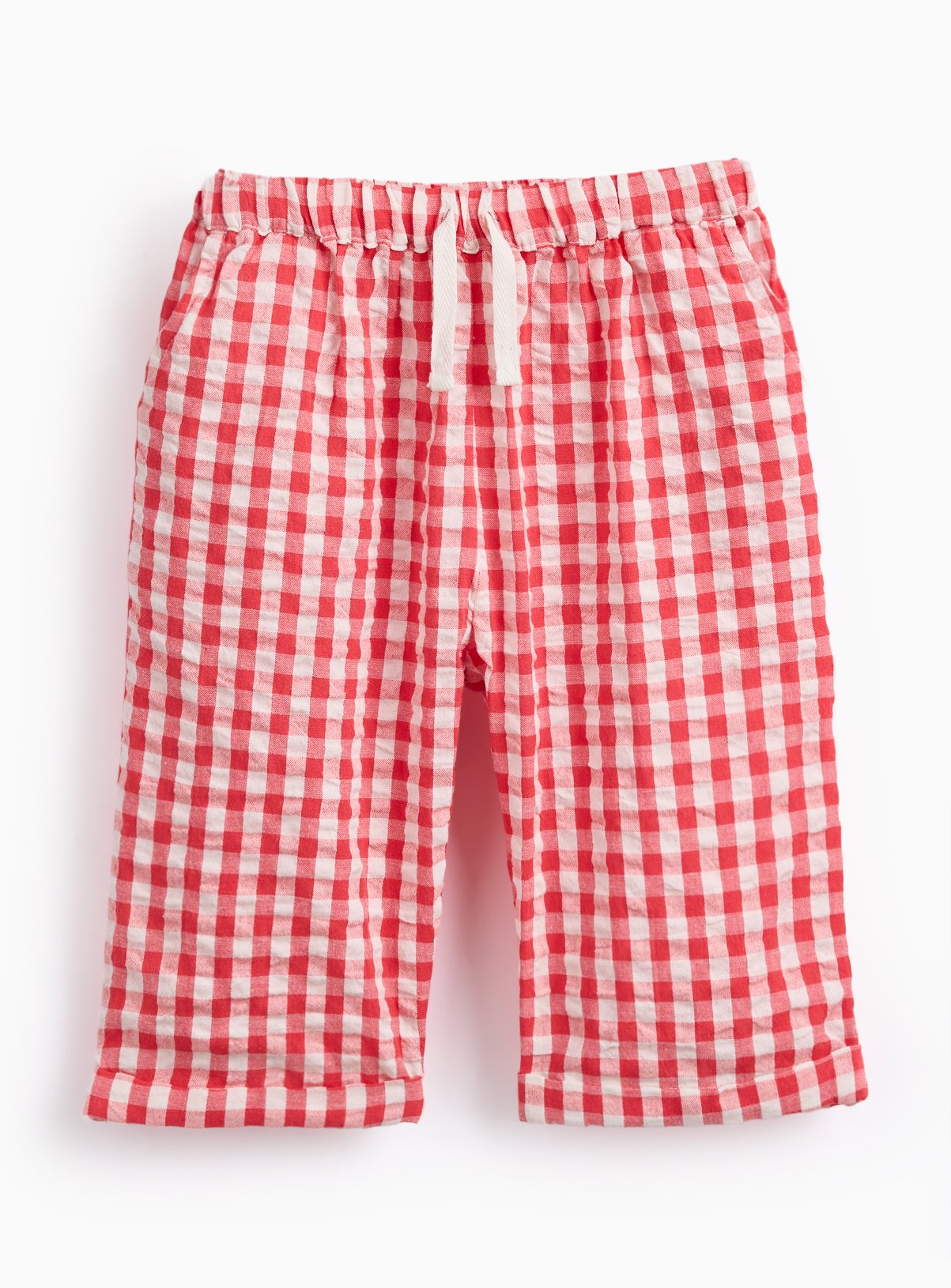 Red Gingham Woven Trousers 12-18 months