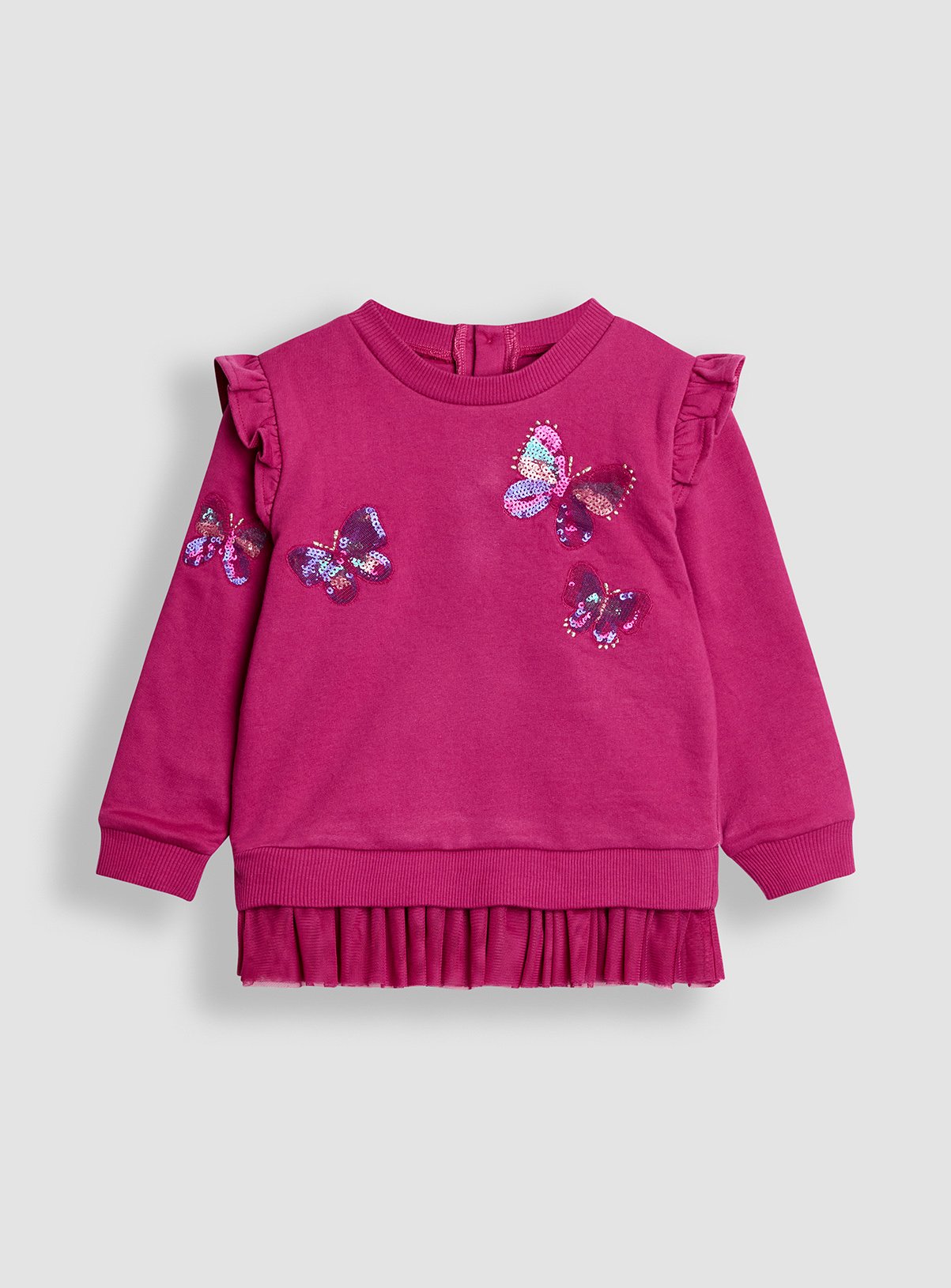 JOJO MAMAN BÉBÉ Butterfly Applique Tulle Frill Sweatshirt 18-24 months