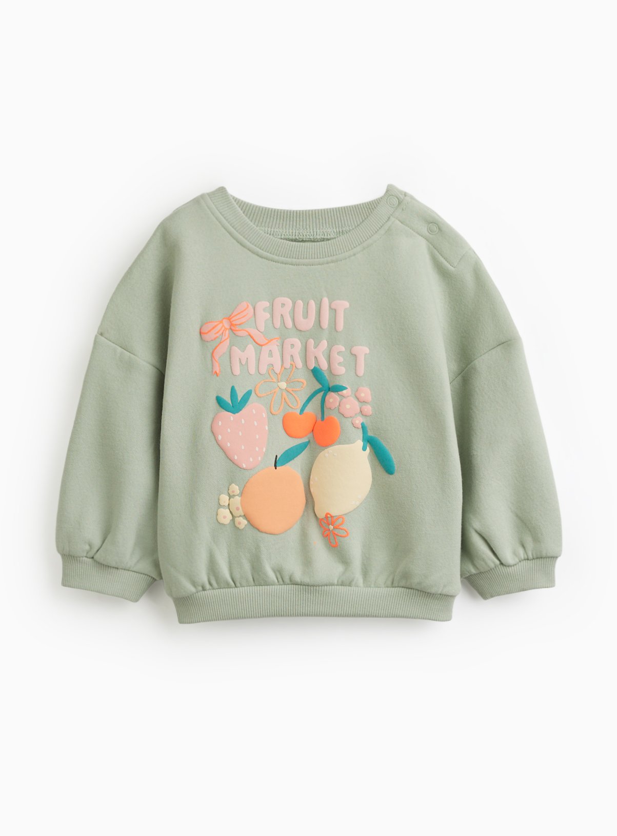 Green Fruit Market Graphic Sweatshirt 6-9 months