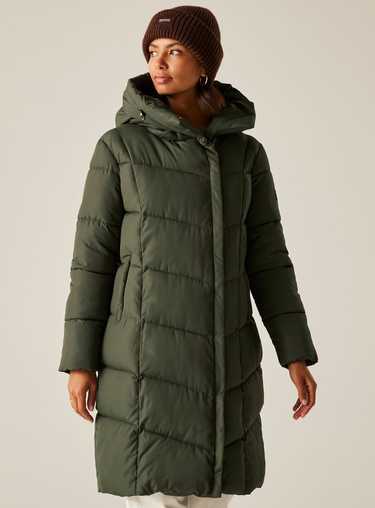 REGATTA Nurie Quilted Coat Khaki 