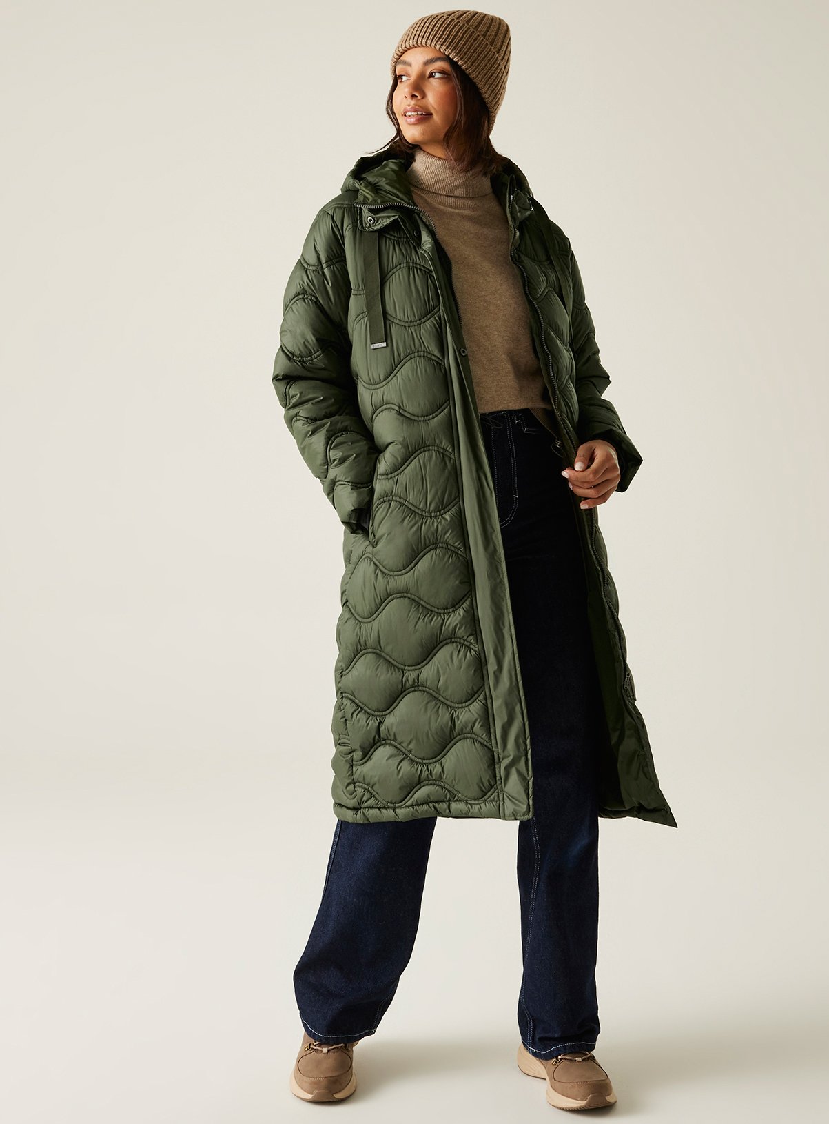 REGATTA Embrie Quilted Coat Khaki 