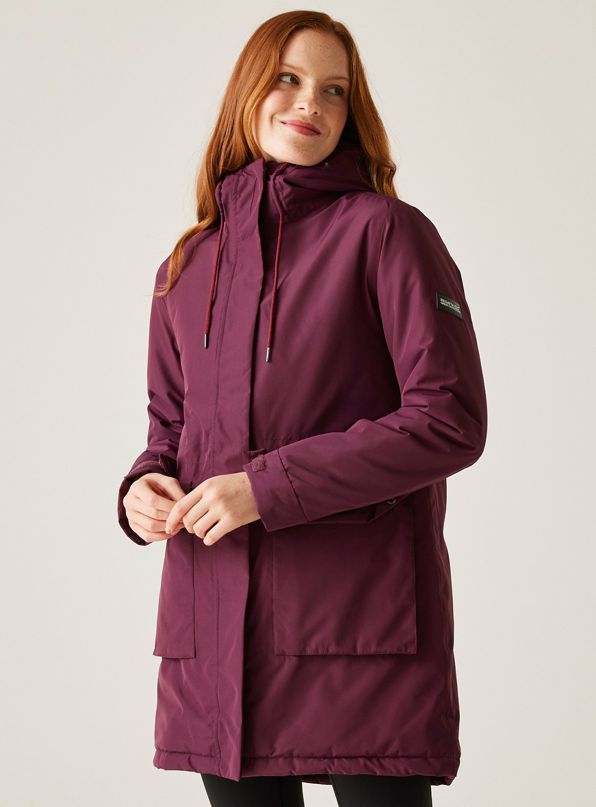 REGATTA Sabinka Fur Trimmed Waterproof Parka Jacket Purple 
