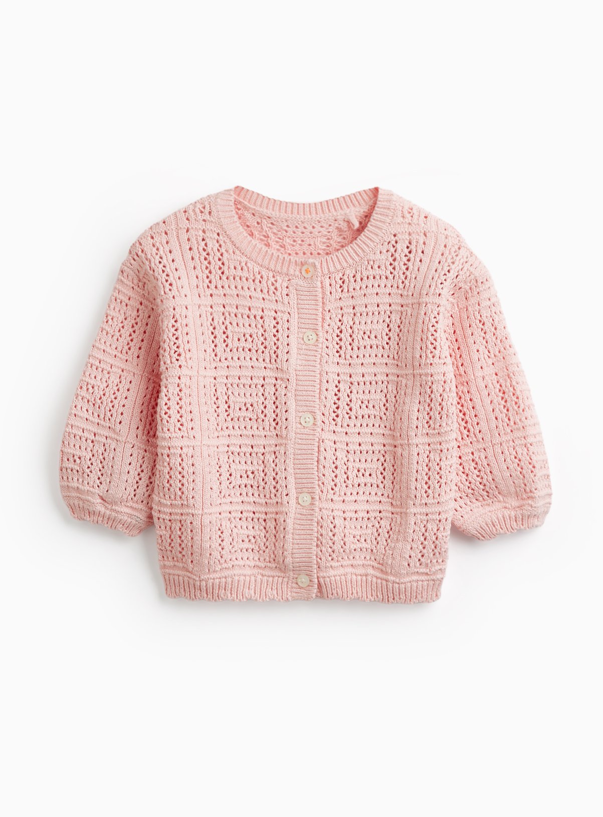 Pink Crochet Cardigan 6-9 months