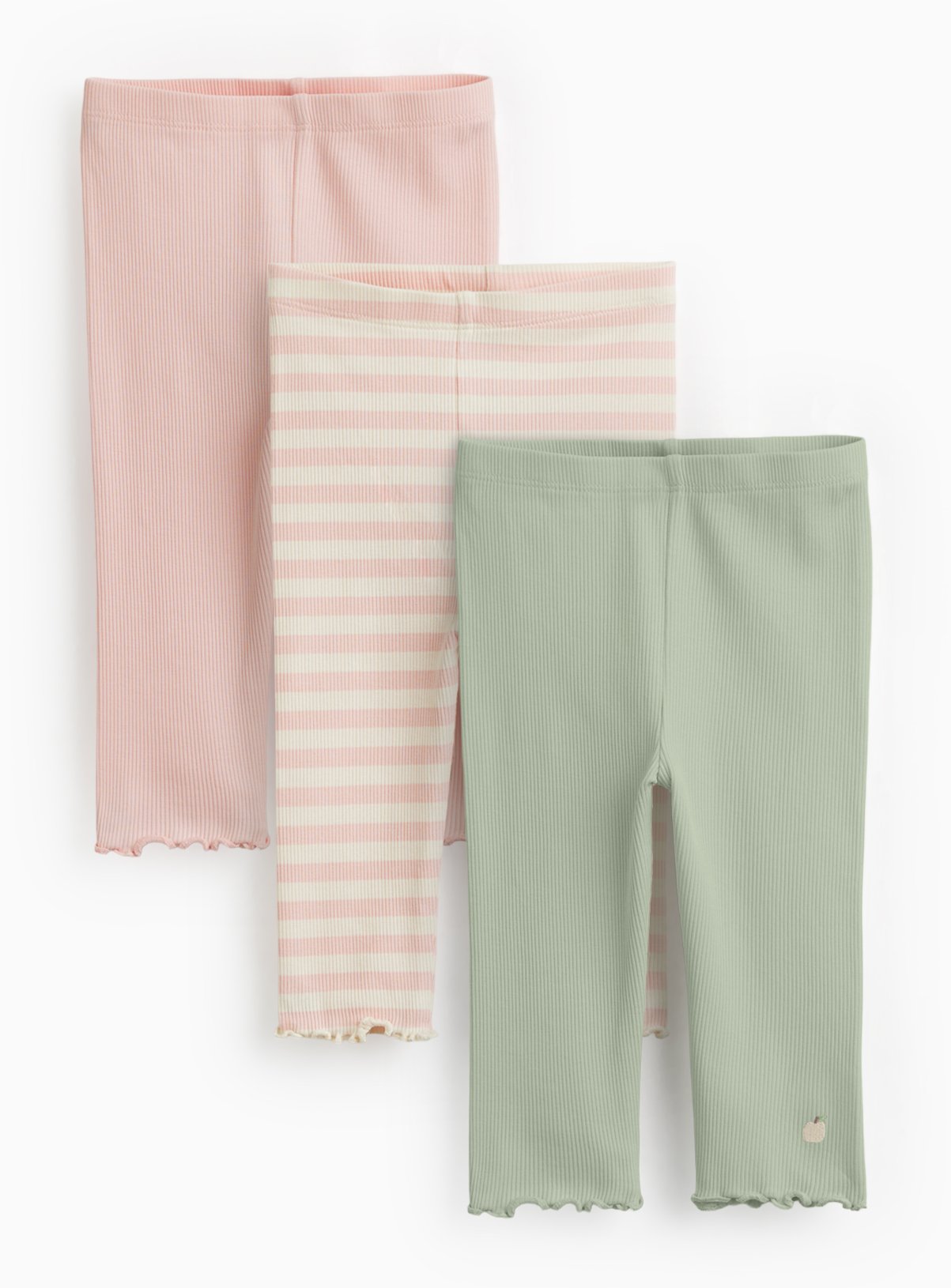 Pastel Ribbed Leggings 3 Pack 3-6 months
