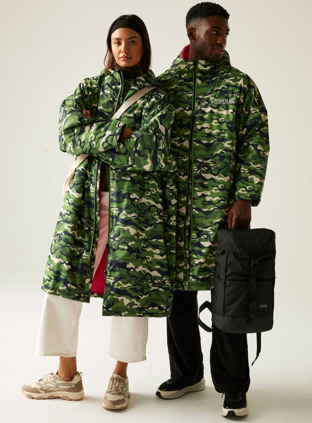 REGATTA Adult Unisex Waterproof Robe Camo 