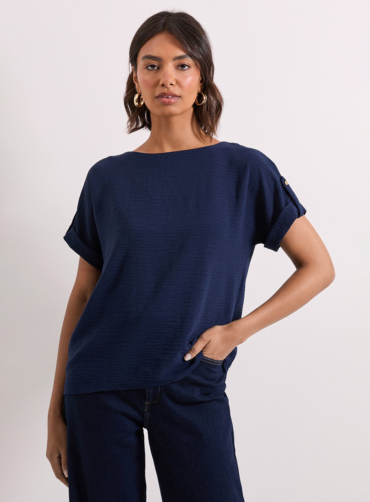 DOROTHY PERKINS Roll Sleeve Blouse 