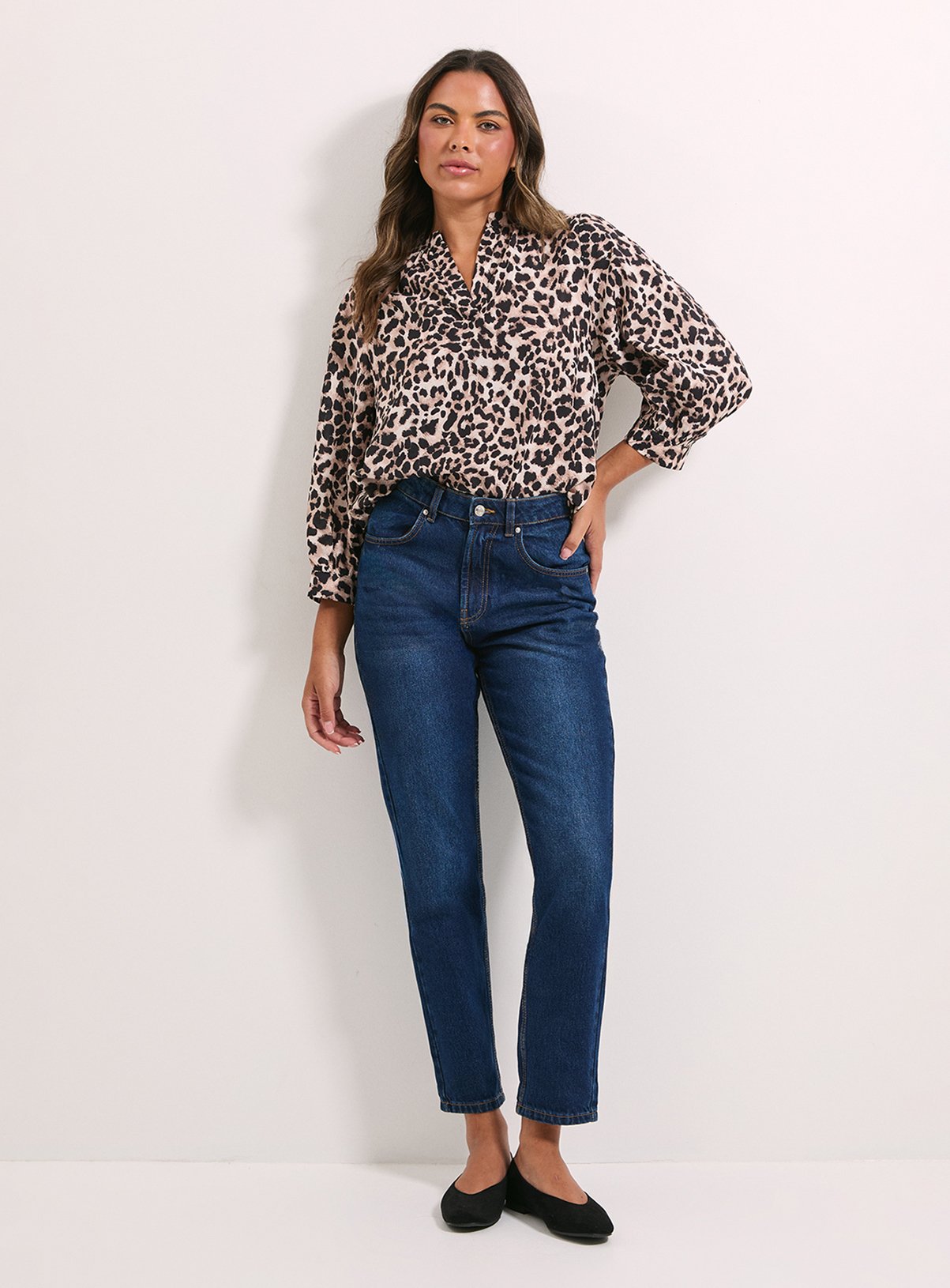 DOROTHY PERKINS Leopard Printed Overhead Shirt 18