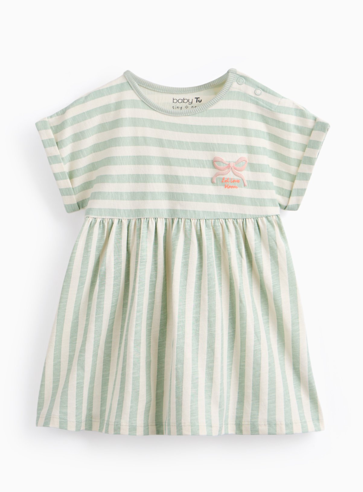 Green Striped Jersey Dress 6-9 months