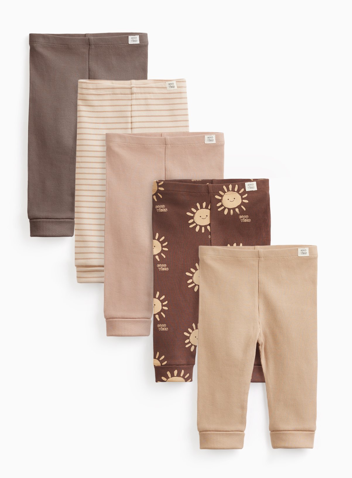 Brown Shades Leggings 5 Pack 18-24 months
