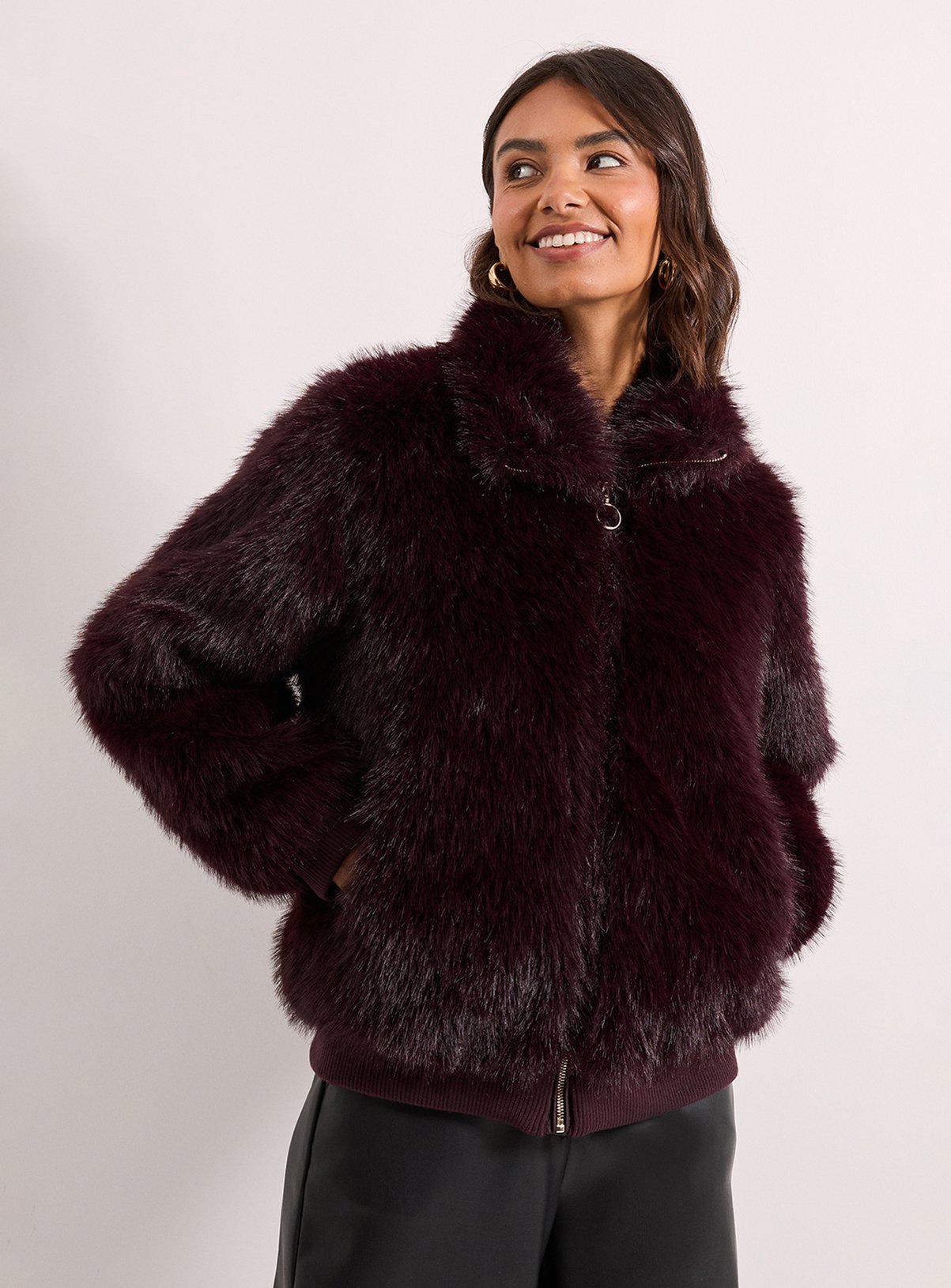 DOROTHY PERKINS Faux Fur Bomber Jacket