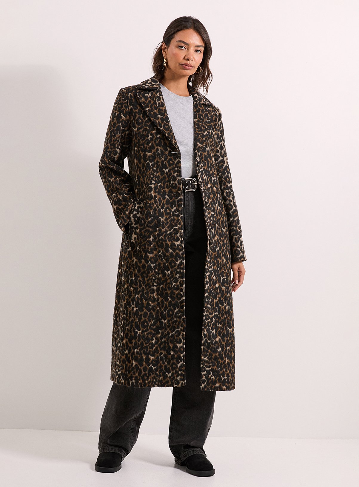 DOROTHY PERKINS Leopard Animal Midi Coat 