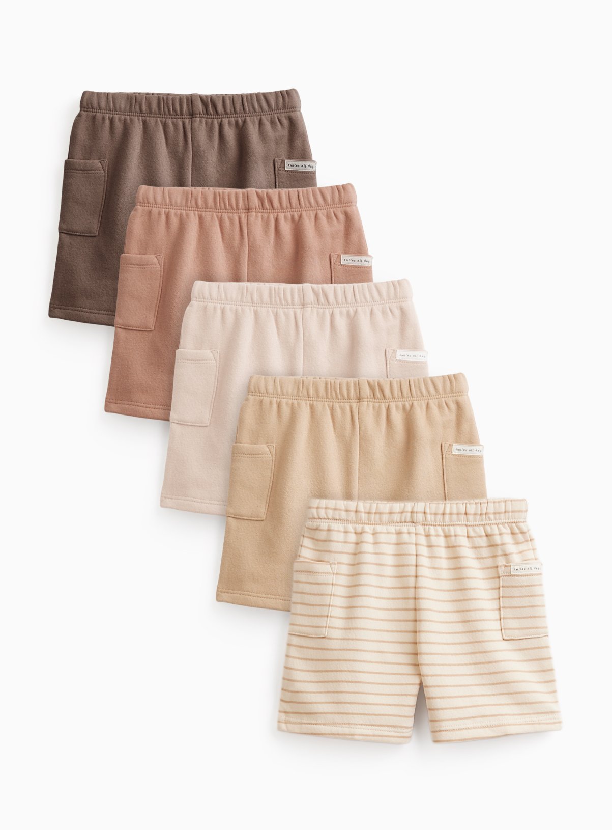 Brown Shades Jersey Shorts 5 Pack 9-12 months