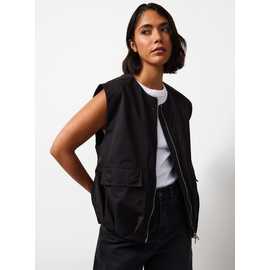 Collarless Zip Gilet
