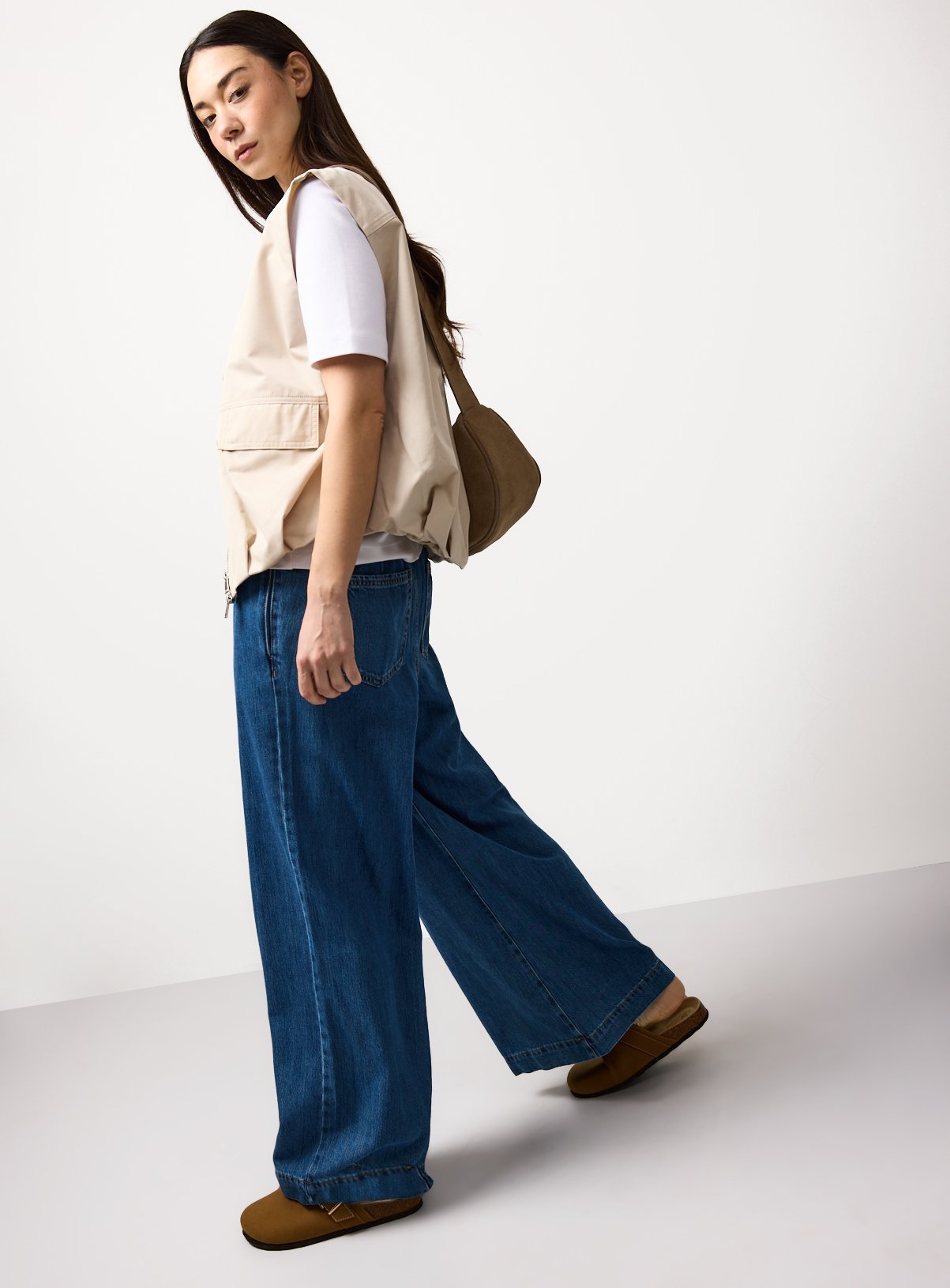 Collarless Zip Gilet