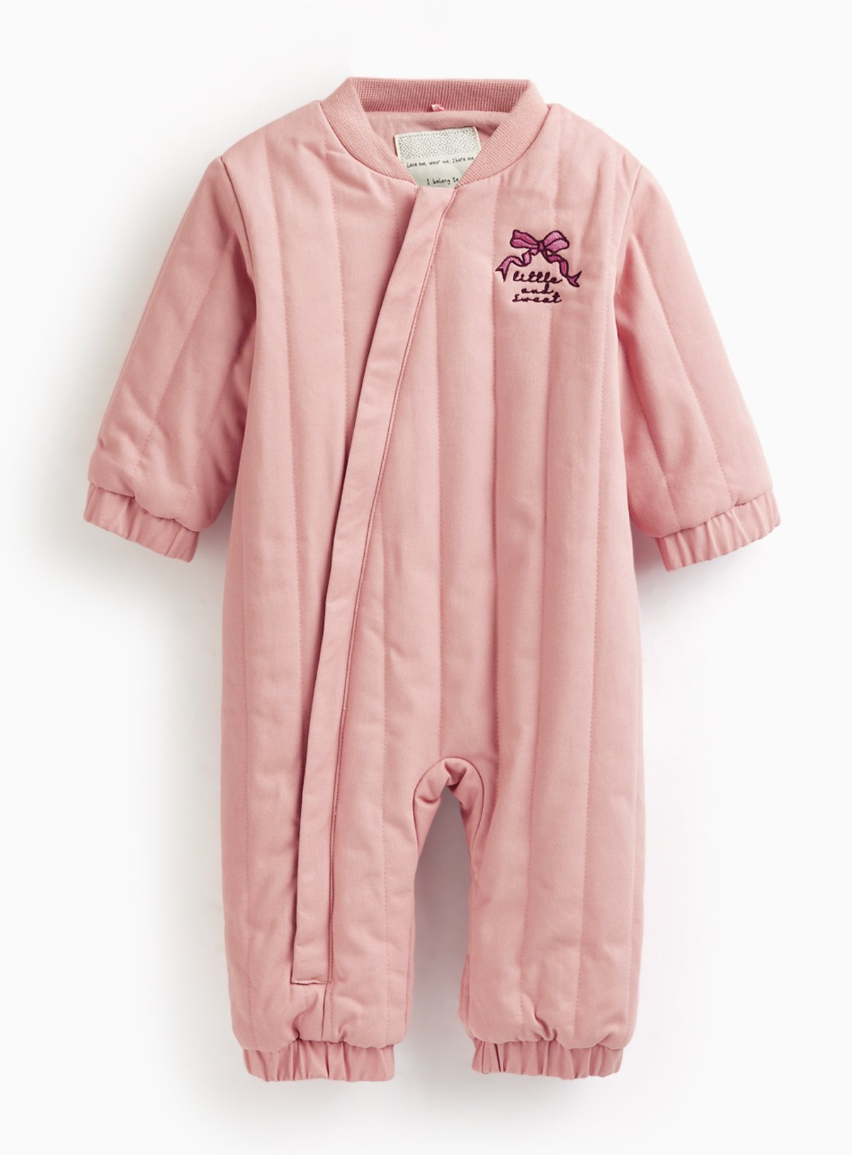 Pink Quilted Pramsuit 12-18 months