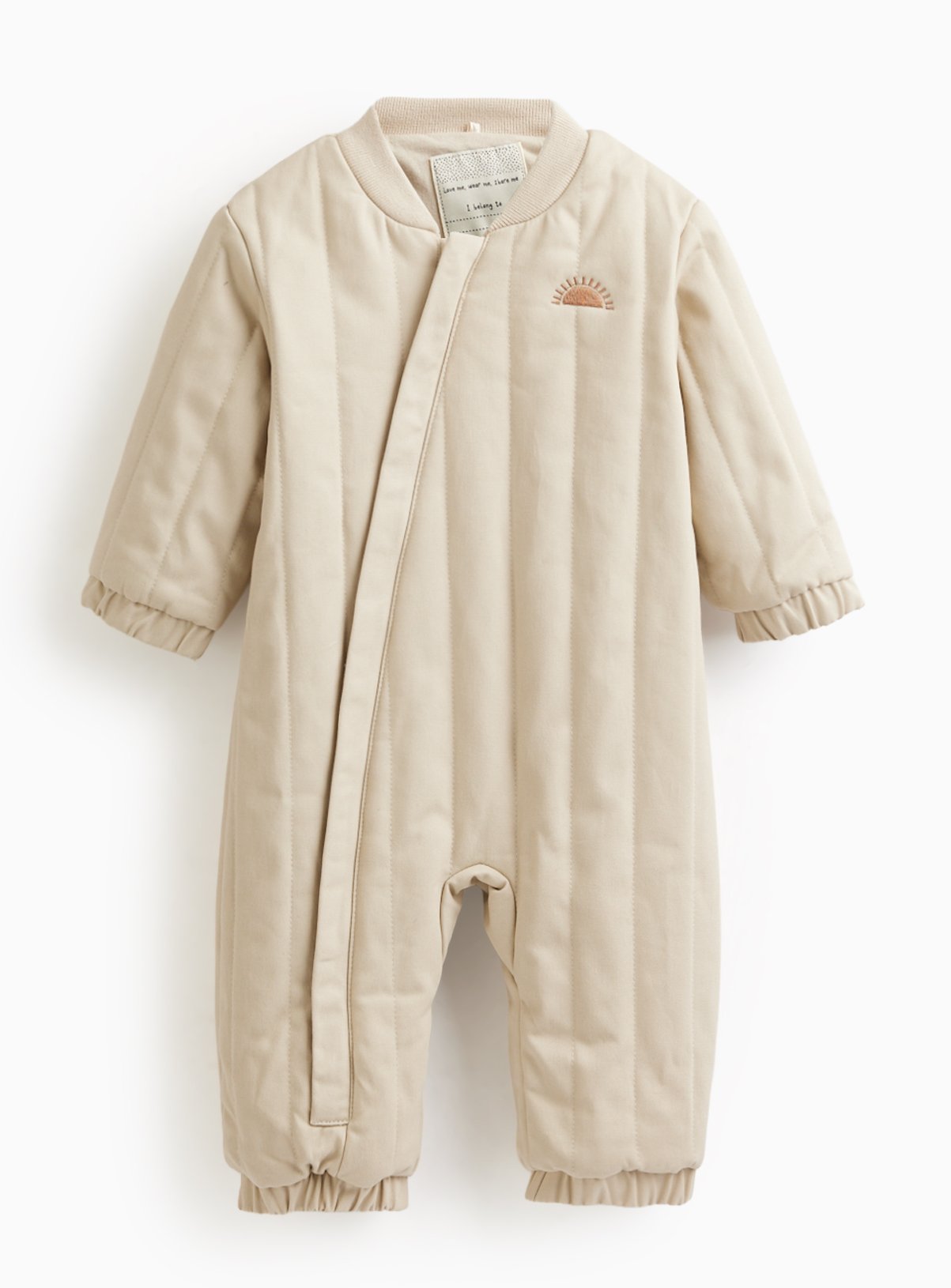 Stone Quilted Pramsuit 6-9 months