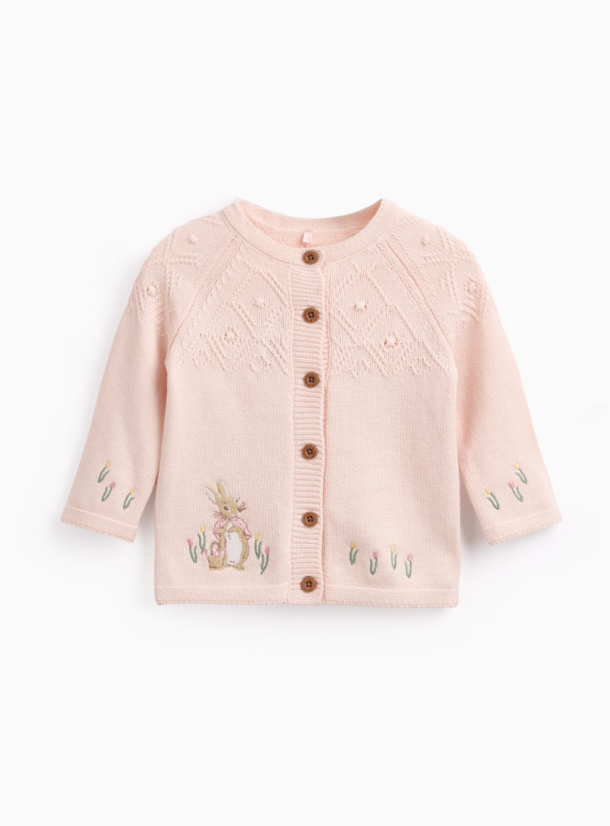 Pink Peter Rabbit Print Cardigan