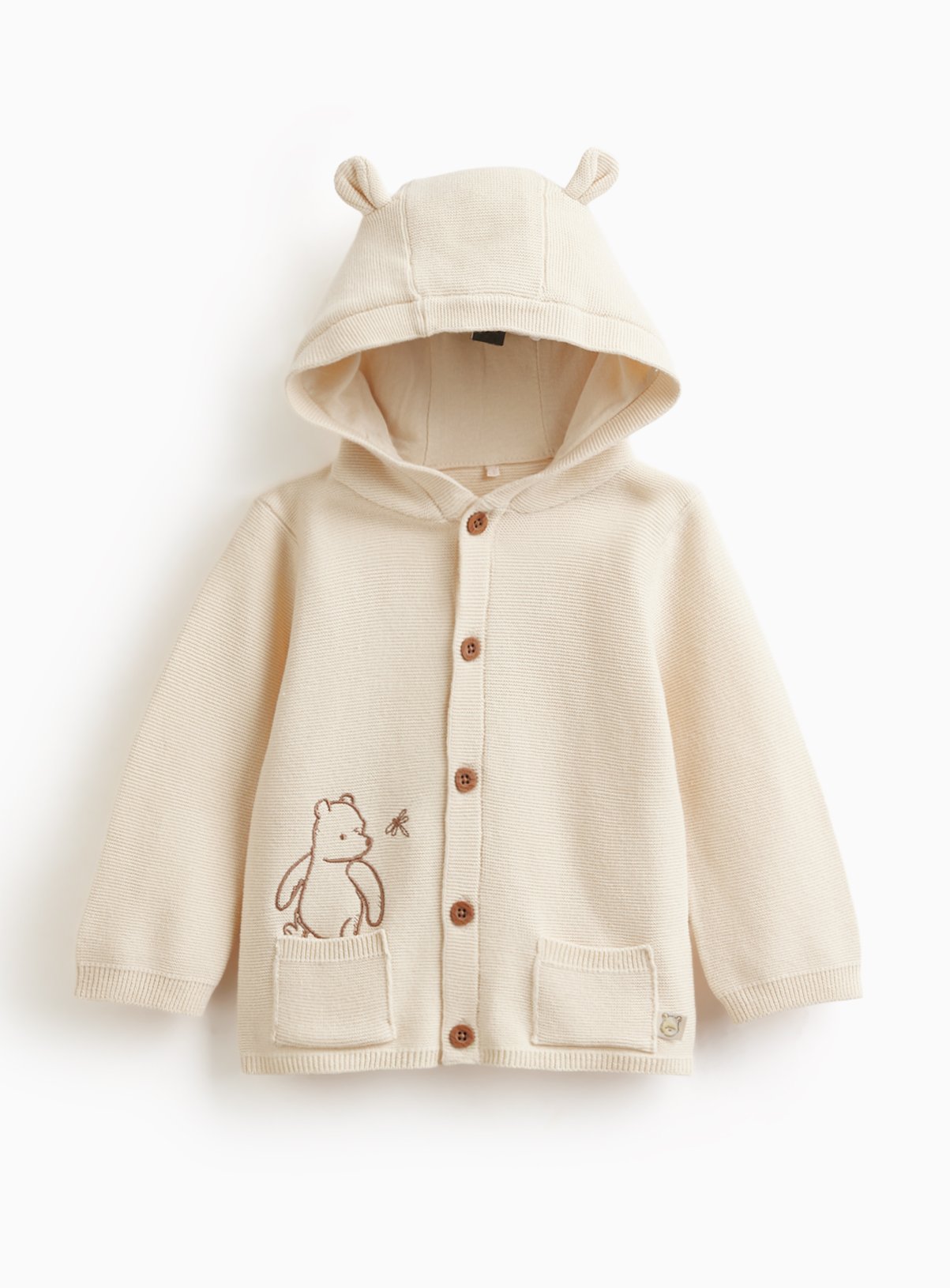 Cream Winnie The Pooh Hooded Cardigan 9-12 months