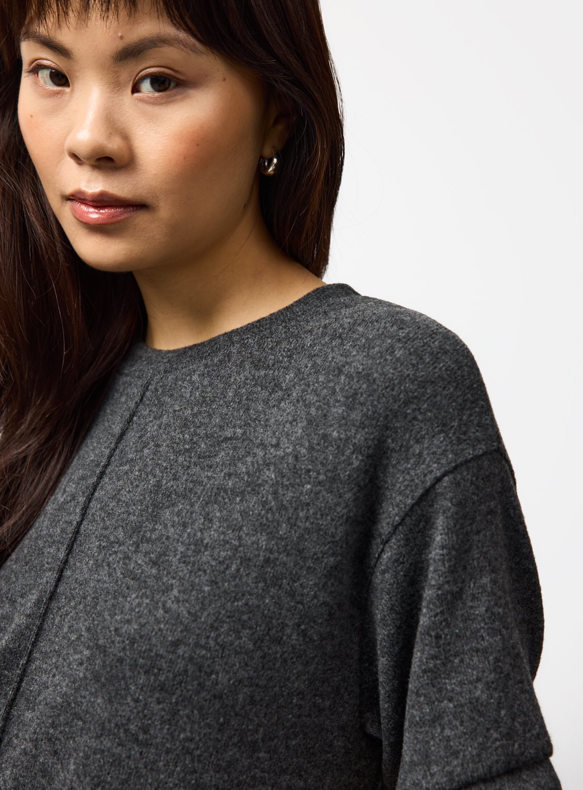 Grey Soft Touch Short Sleeve Jumper 