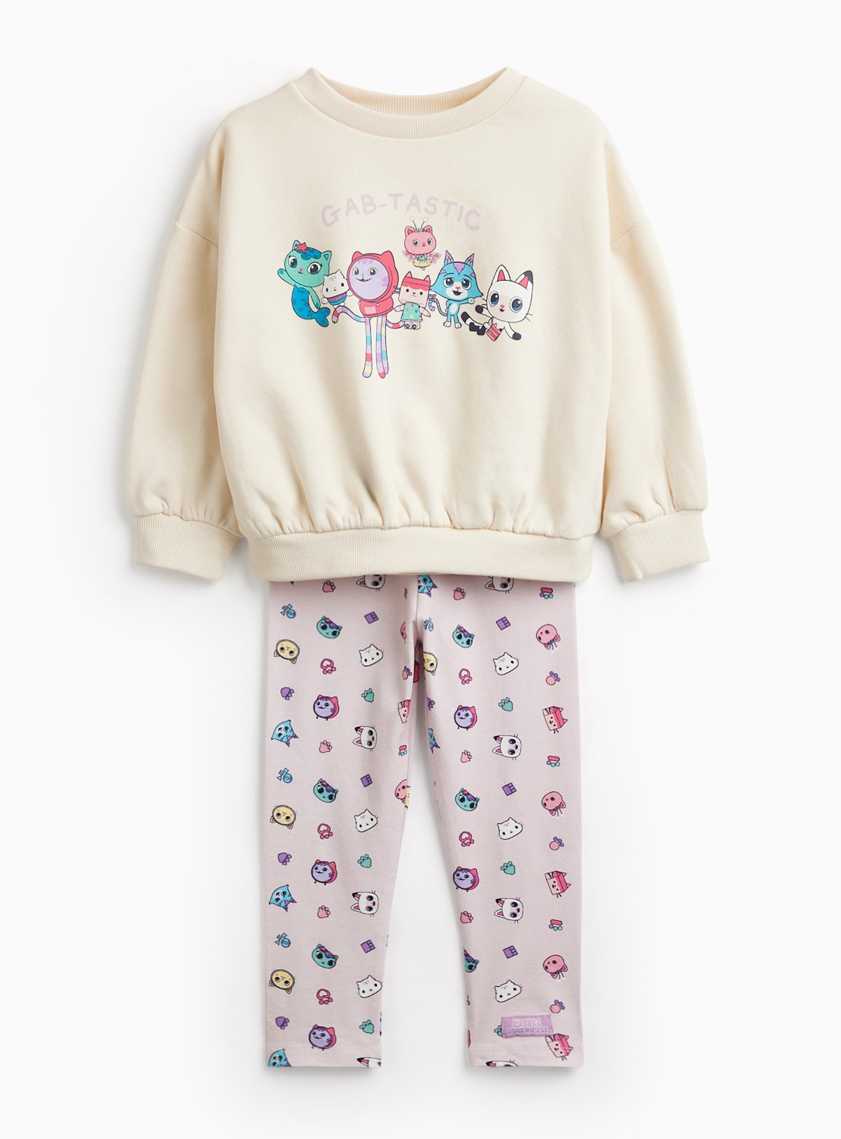 Cream Gabby's Dollhouse Sweat & Leggings Set 