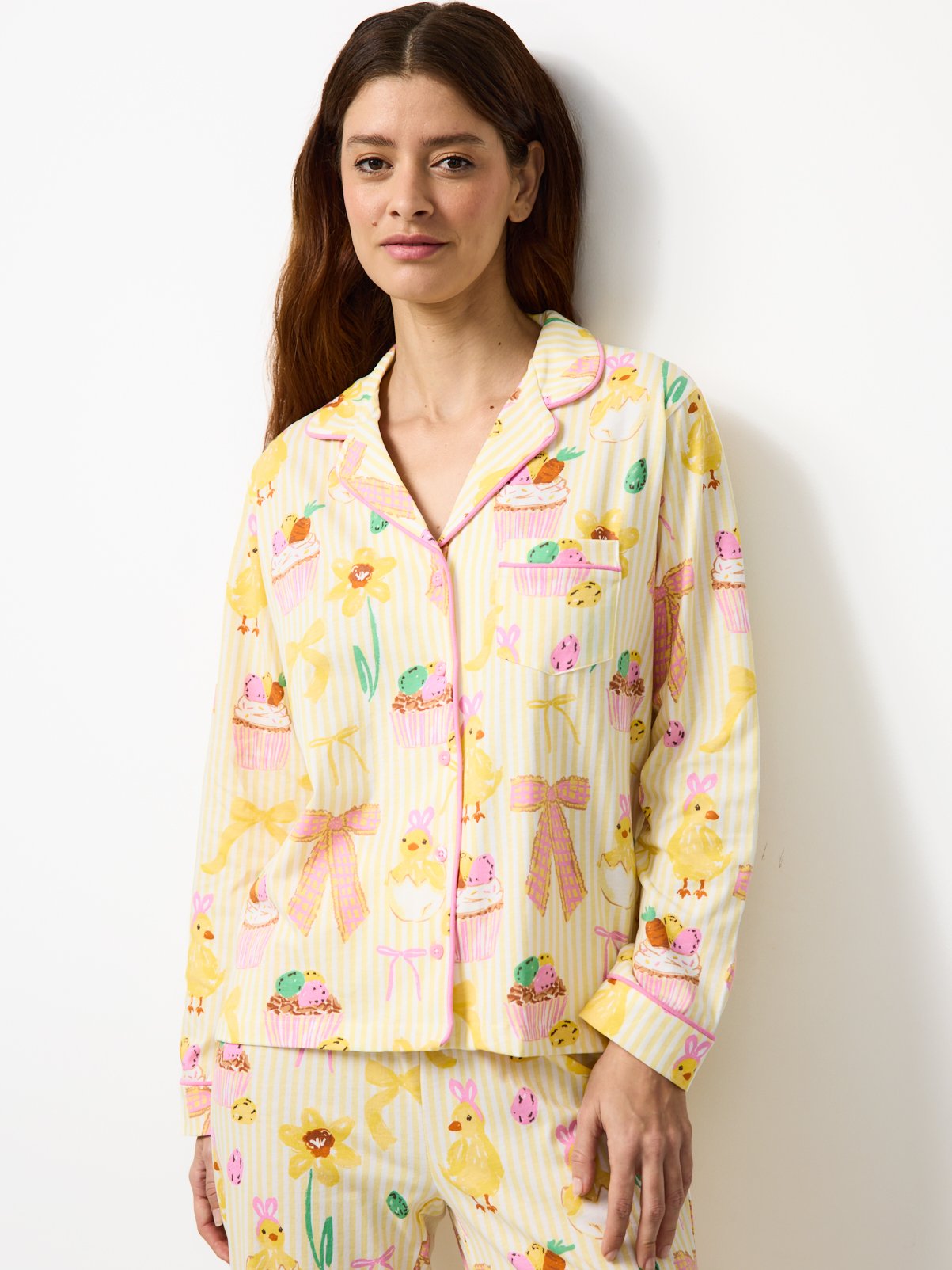 Mini Me Yellow Easter Print Traditional Pyjamas 