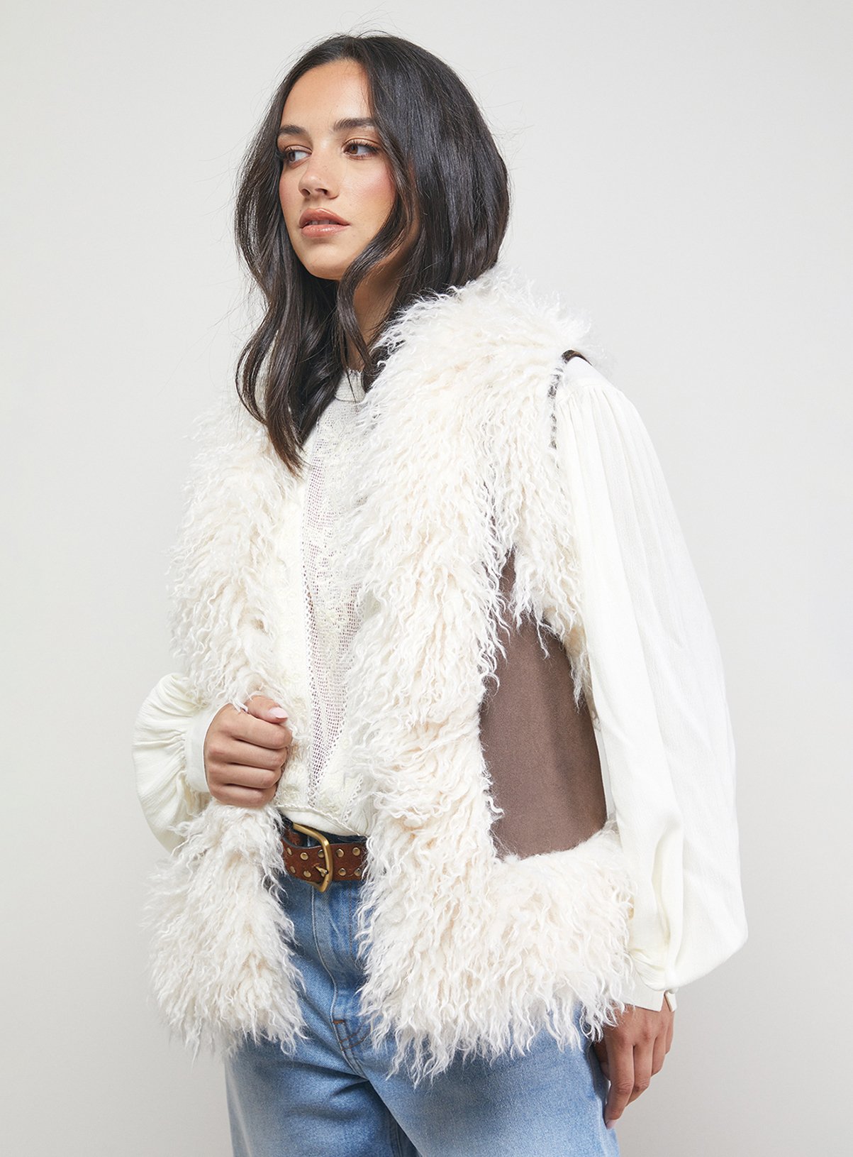OASIS Mongolian Fur Gilet 