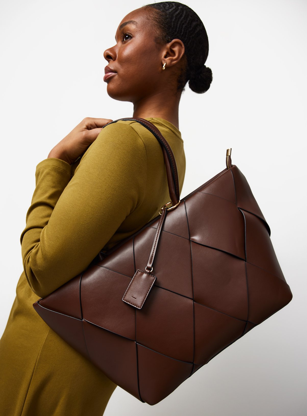 The Classy Weave Shopper Bag One Size