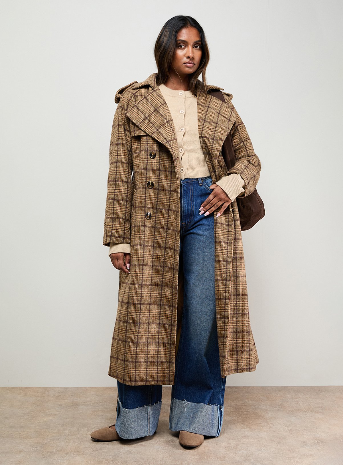 OASIS Check Relaxed Coat 