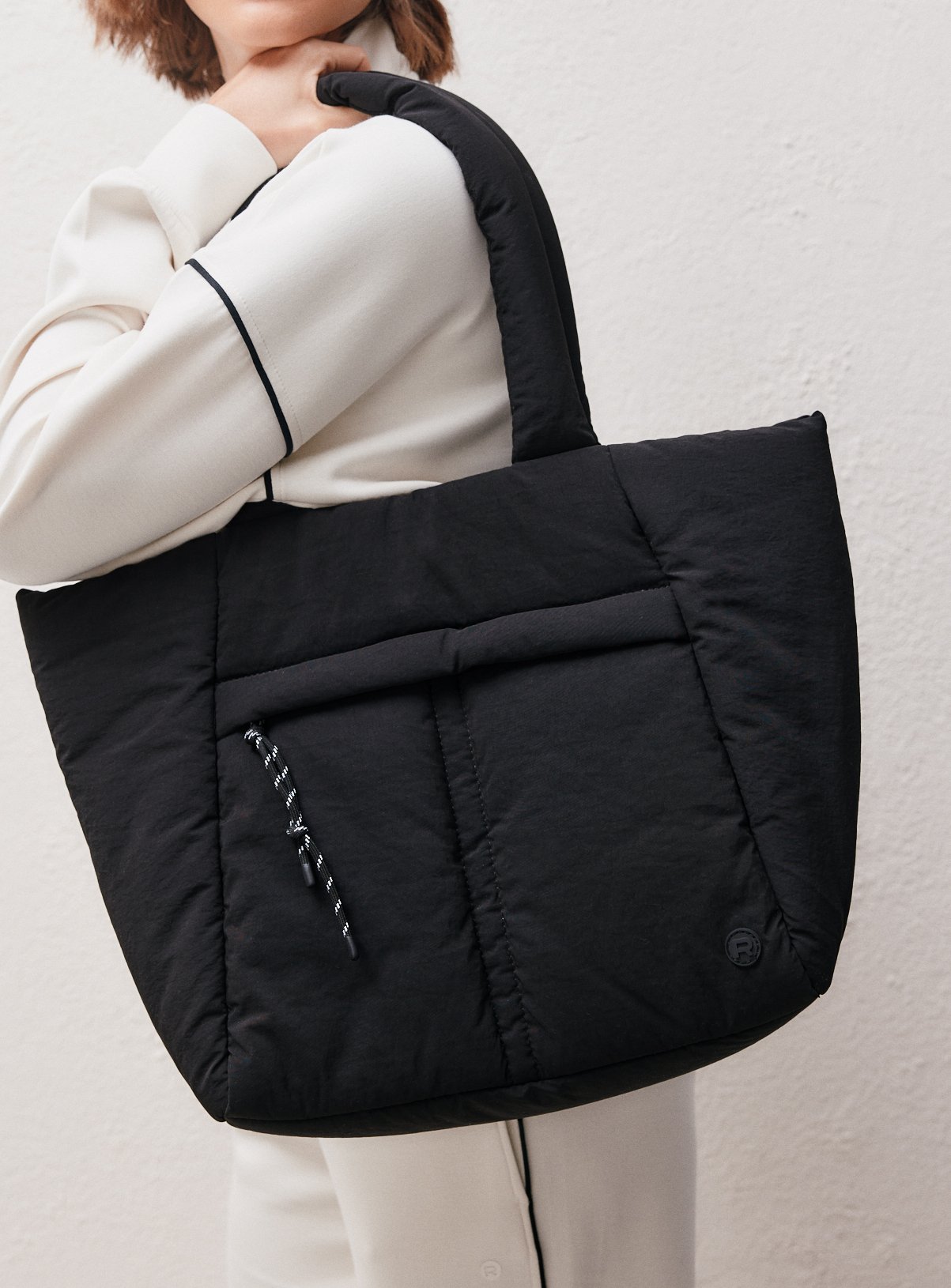 REAKTIV Matt Black Tote Bag One Size