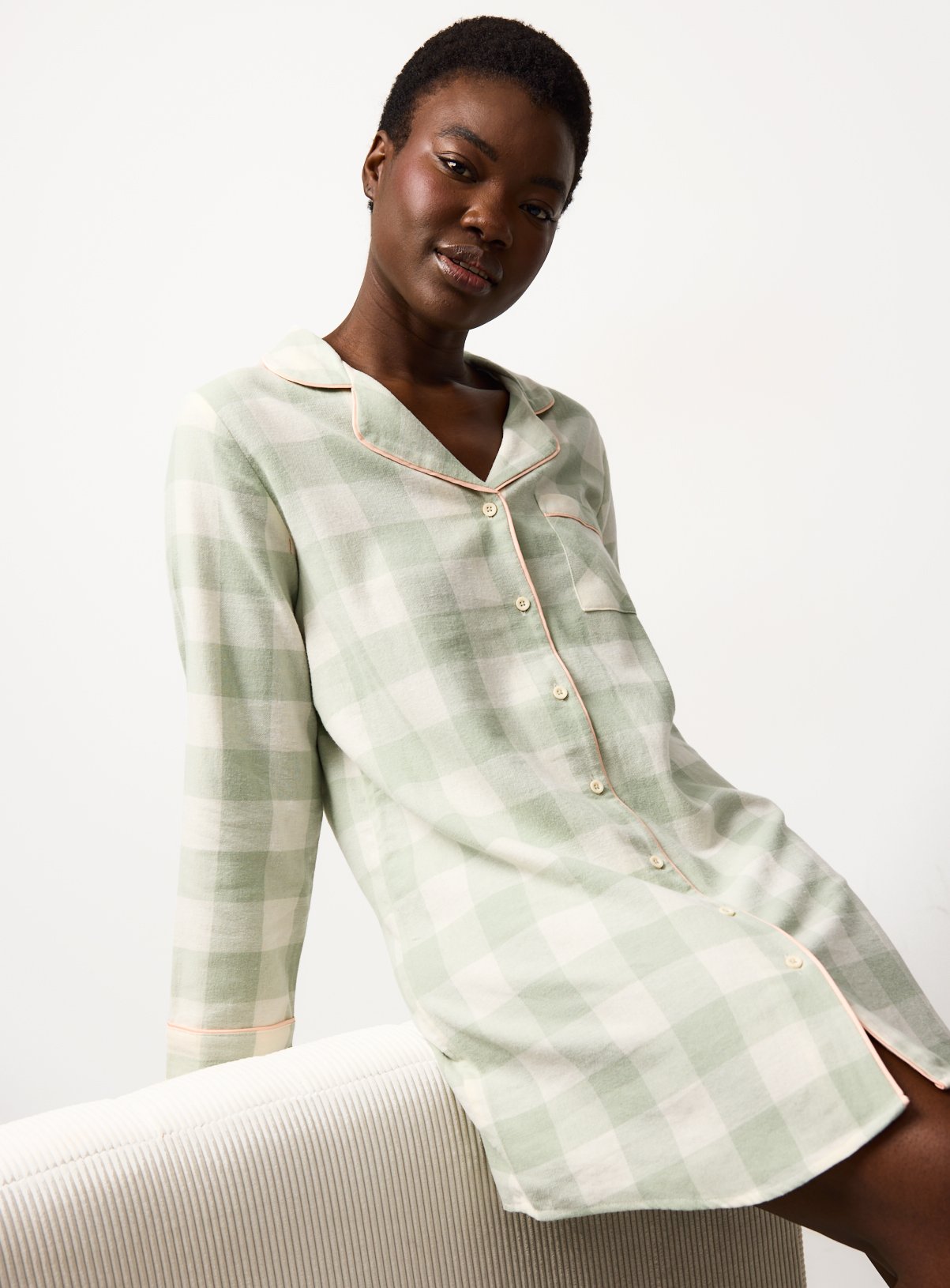 Green Buffalo Check Night Shirt