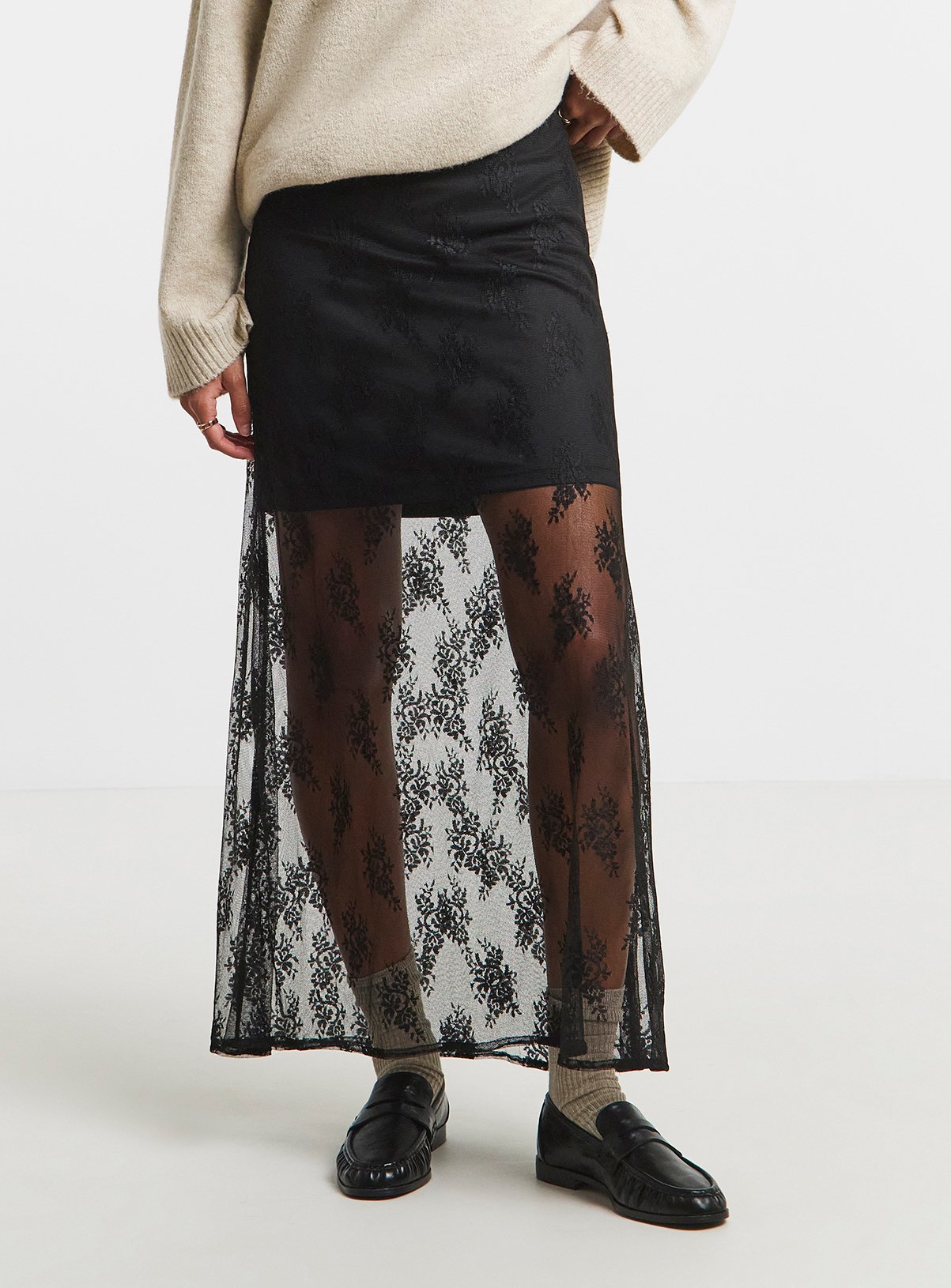 SIMPLY BE Lace Full Skirt