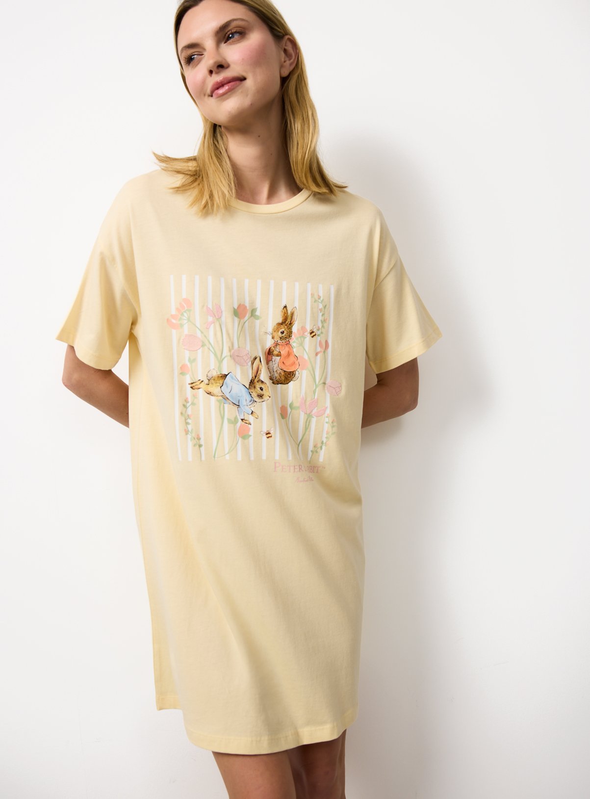 Mini Me Easter Yellow Peter Rabbit Graphic Sleep Tee 