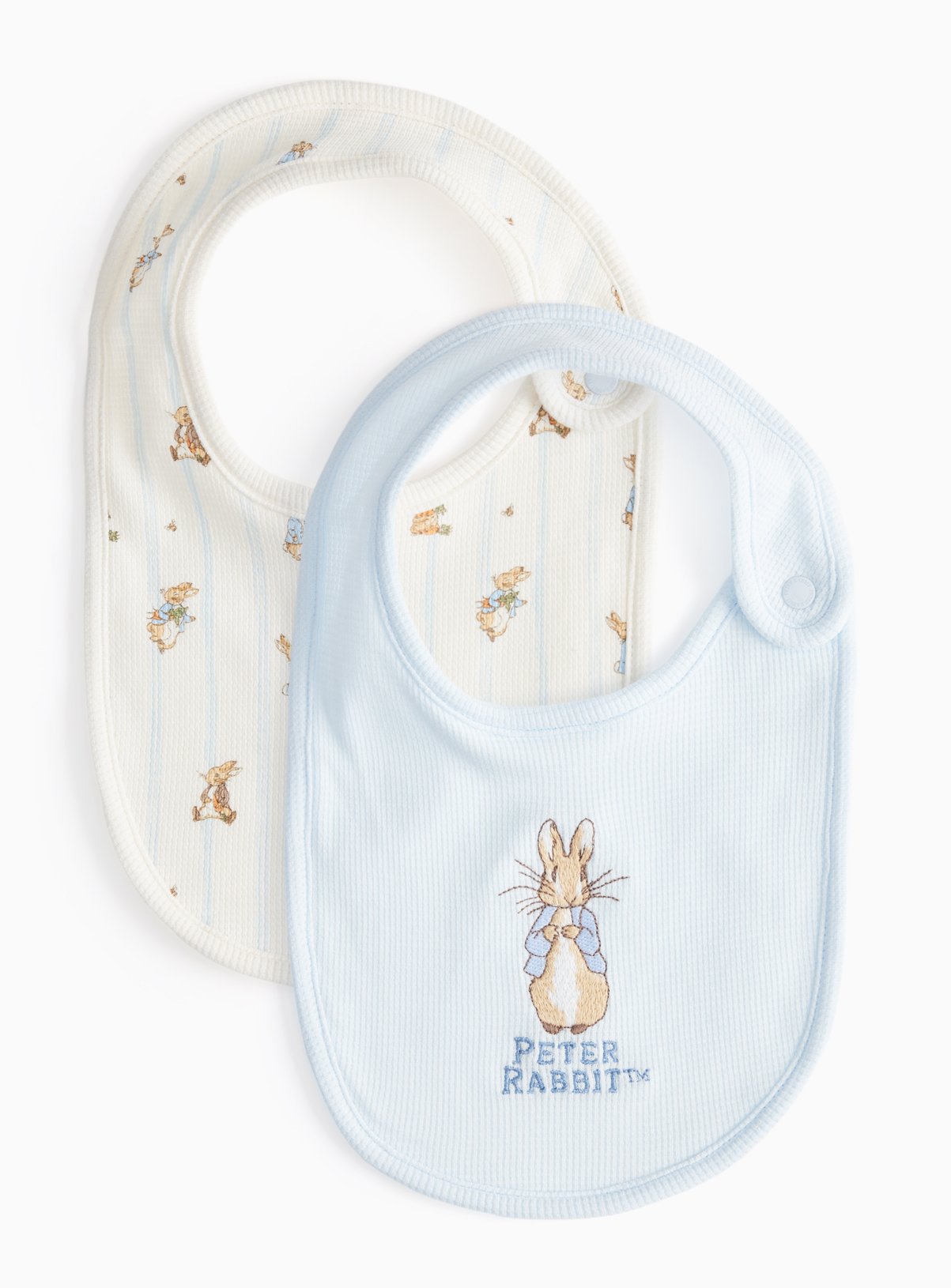 Blue Peter Rabbit Print Bibs 2 Pack One Size