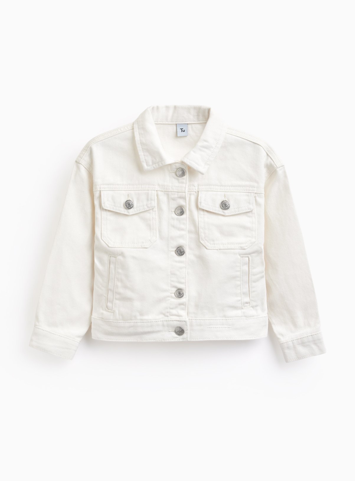 Ecru Denim Trucker Jacket 