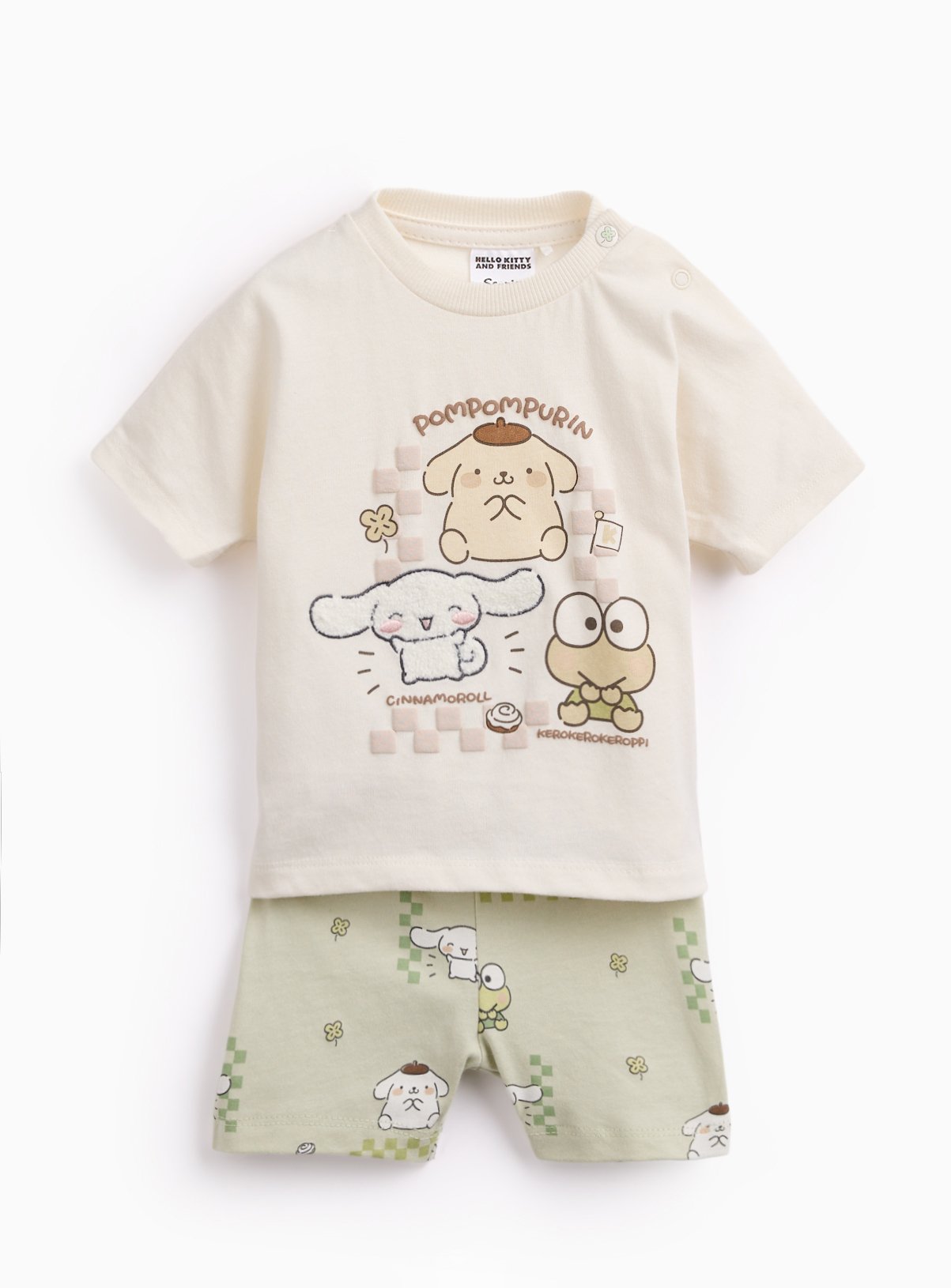 Green Hello Kitty T-Shirt & Shorts Set 