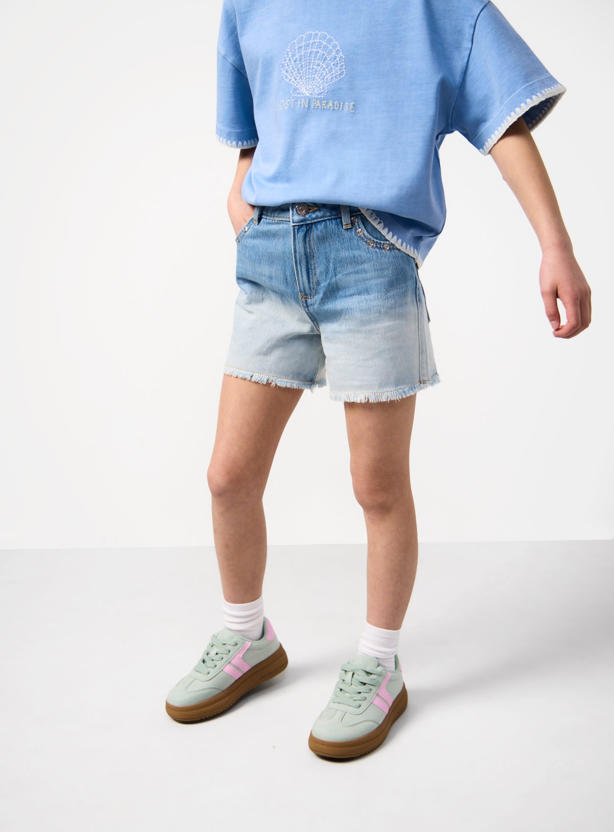 Tie Dye Denim Shorts 14 years