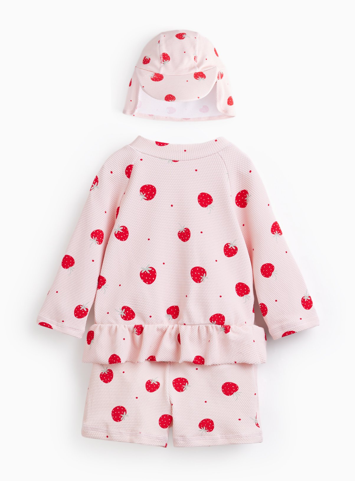 Pink Strawberry Print Swim Set 6-9 months