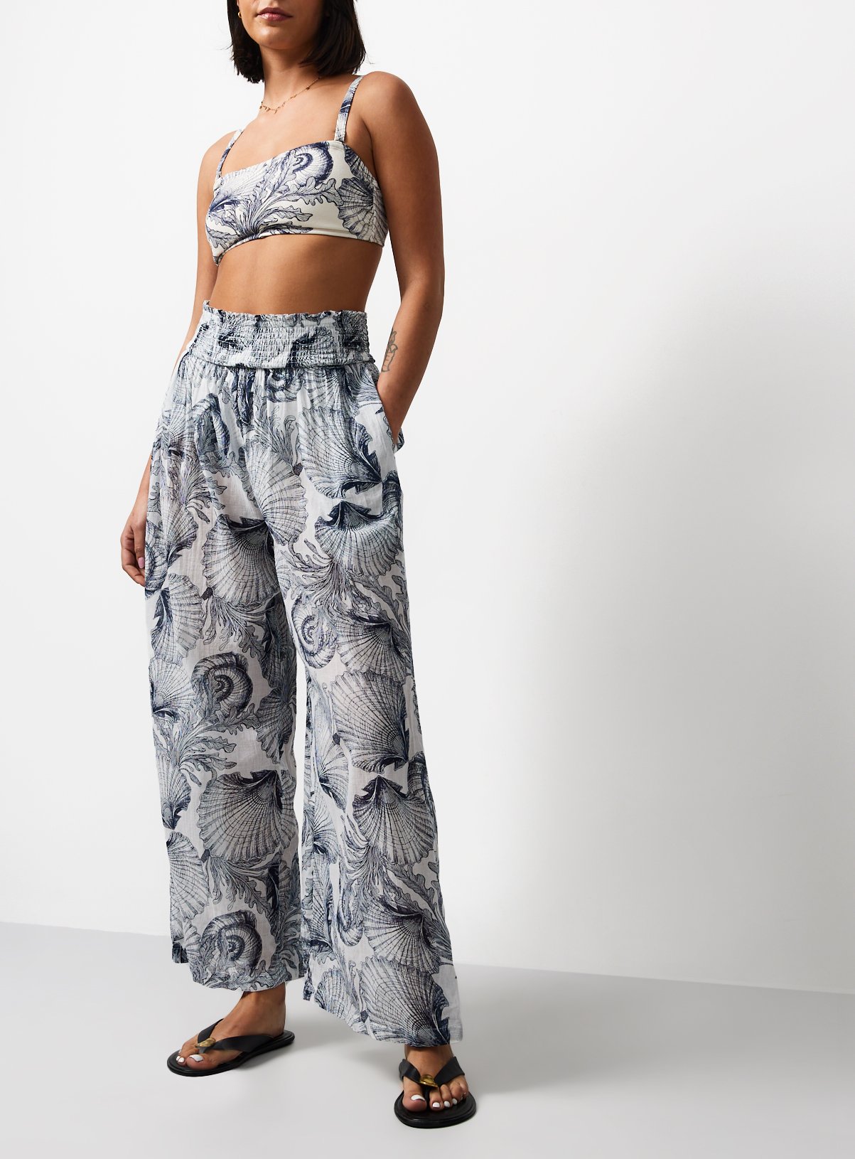 Shell Print Cover Up Trousers S