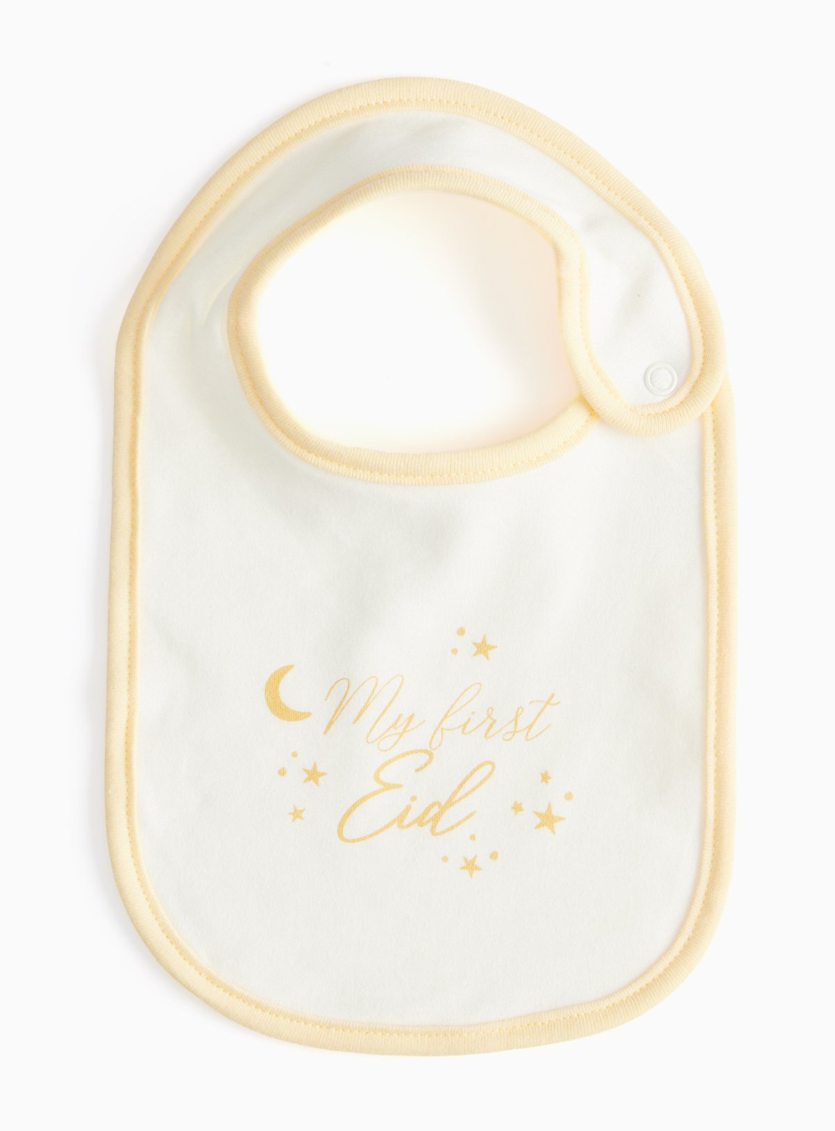 White My First Eid Print Bib One Size