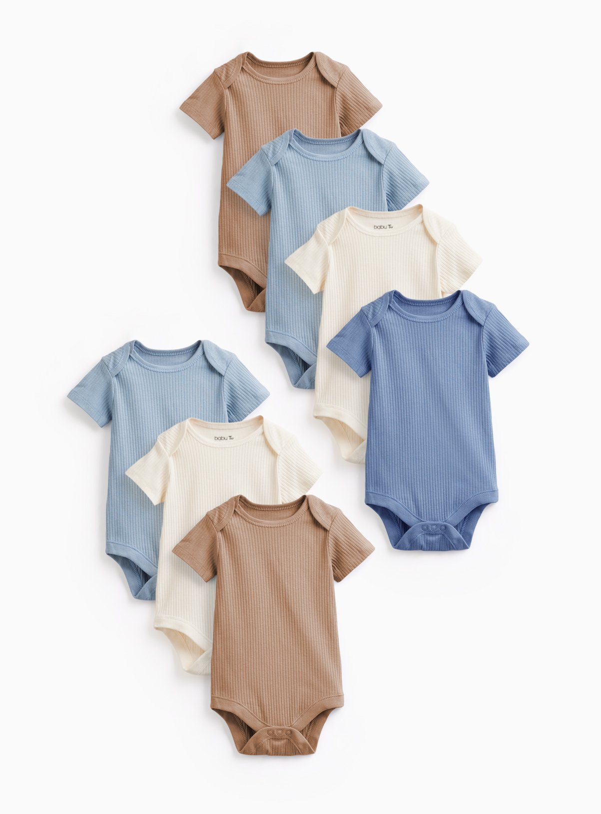 Short Sleeve Bodysuits 7 Pack Newborn