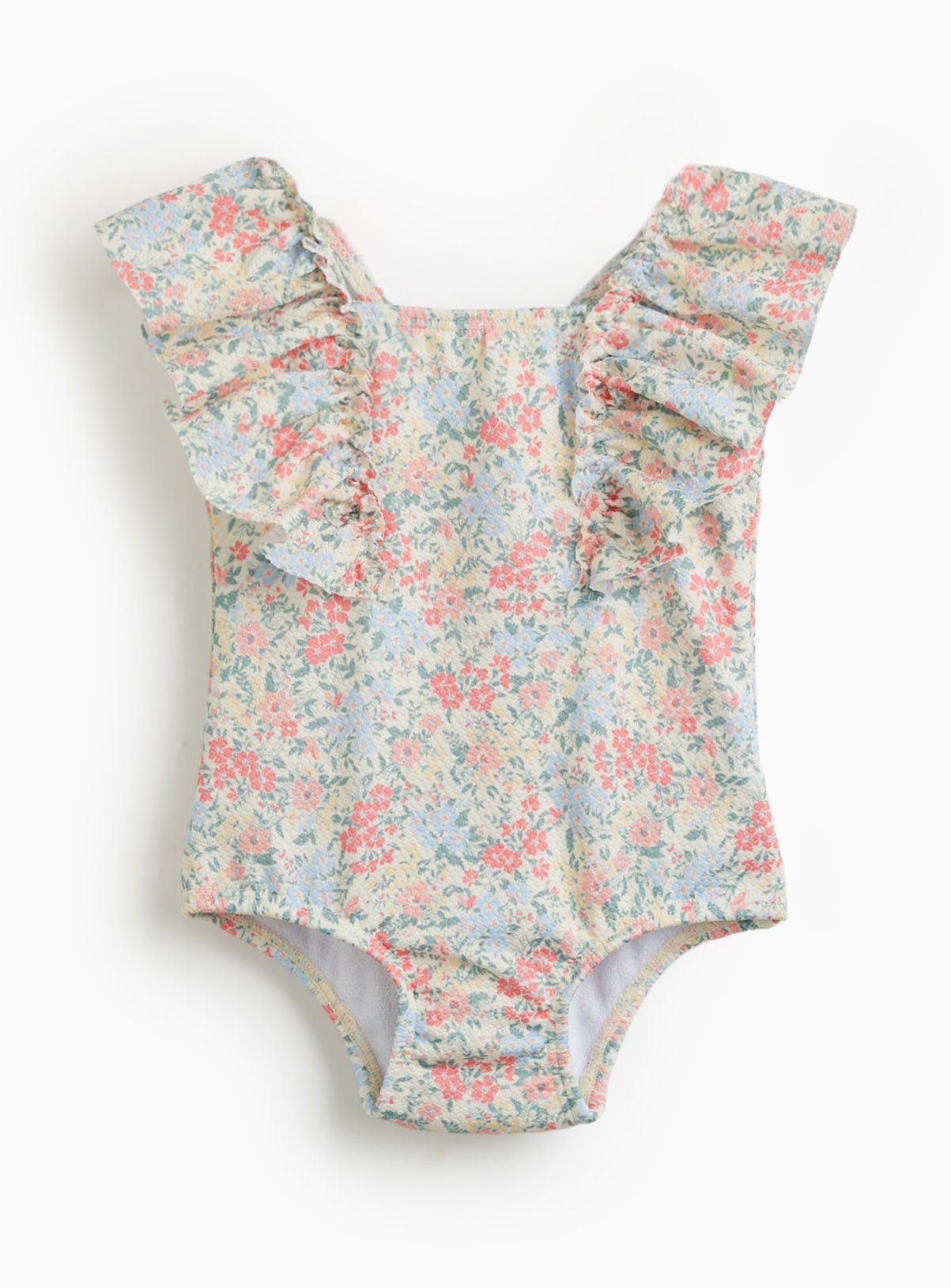 Floral Frill Sleeve Swimsuit 12-18 months