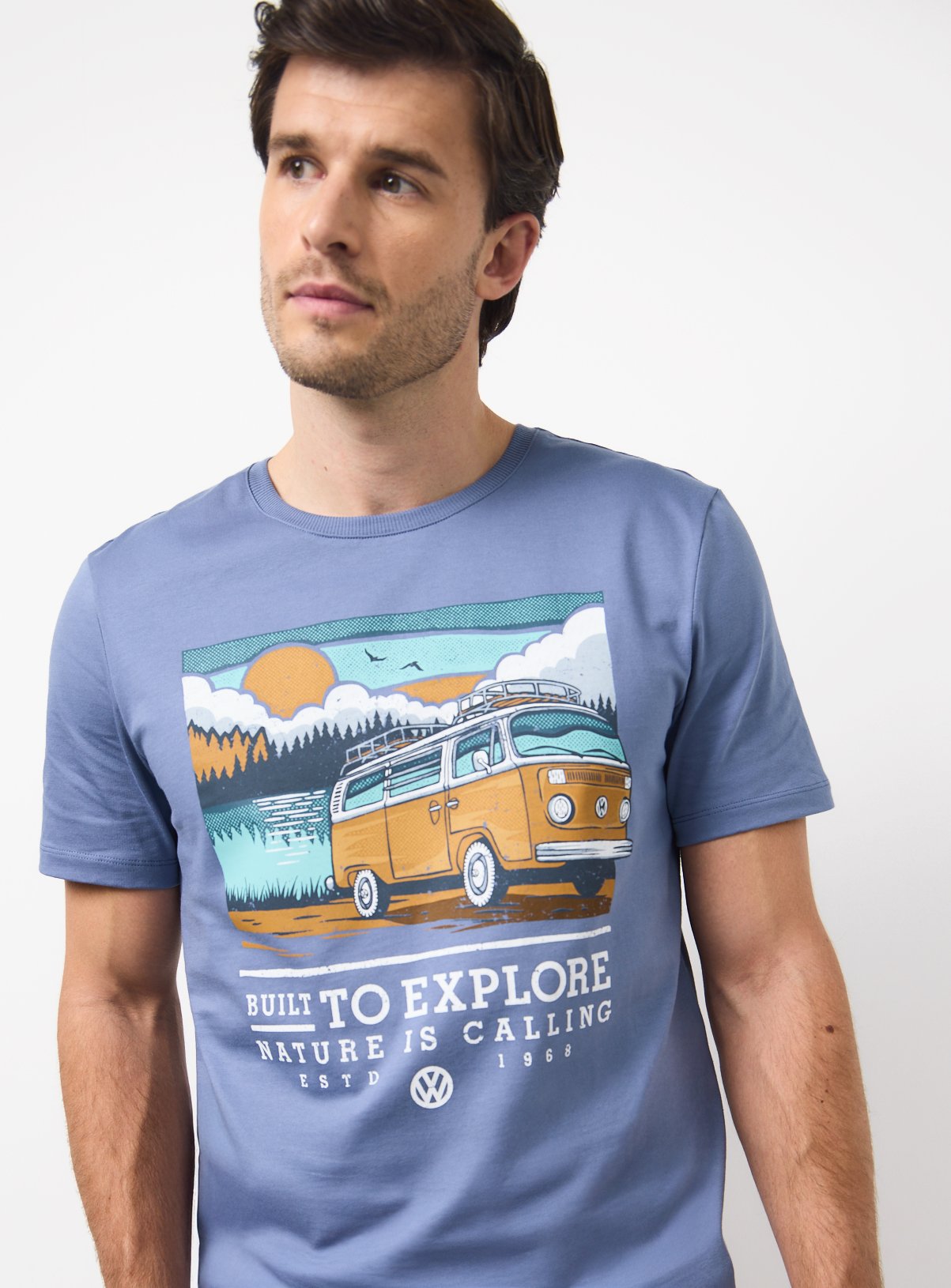 Volkswagen Grey Built To Explore Graphic T-Shirt 