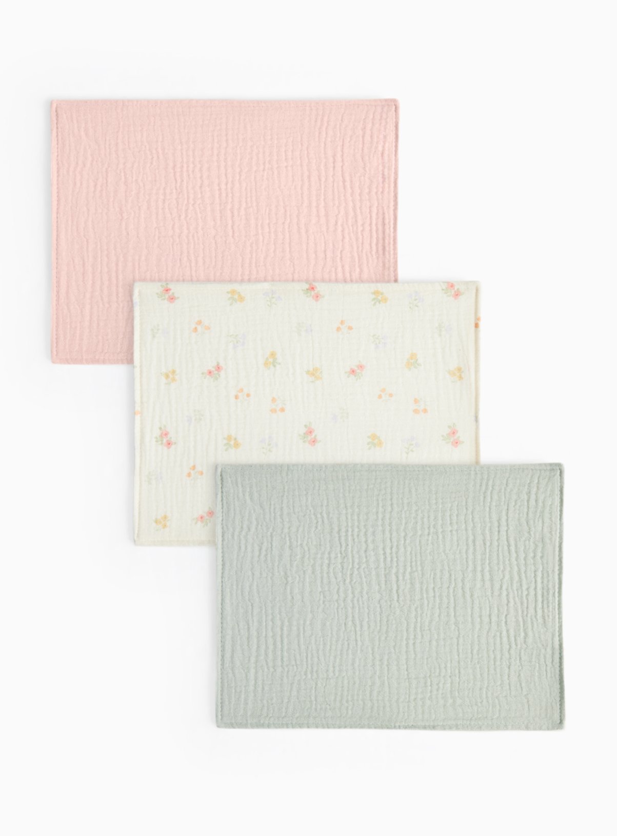 Floral Muslin Cloths 3 Pack One Size