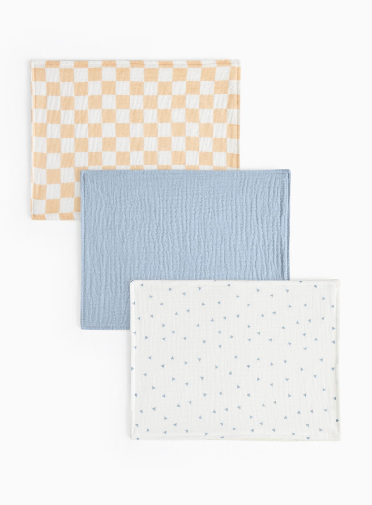Shapes Print Muslin Cloths 3 Pack One Size